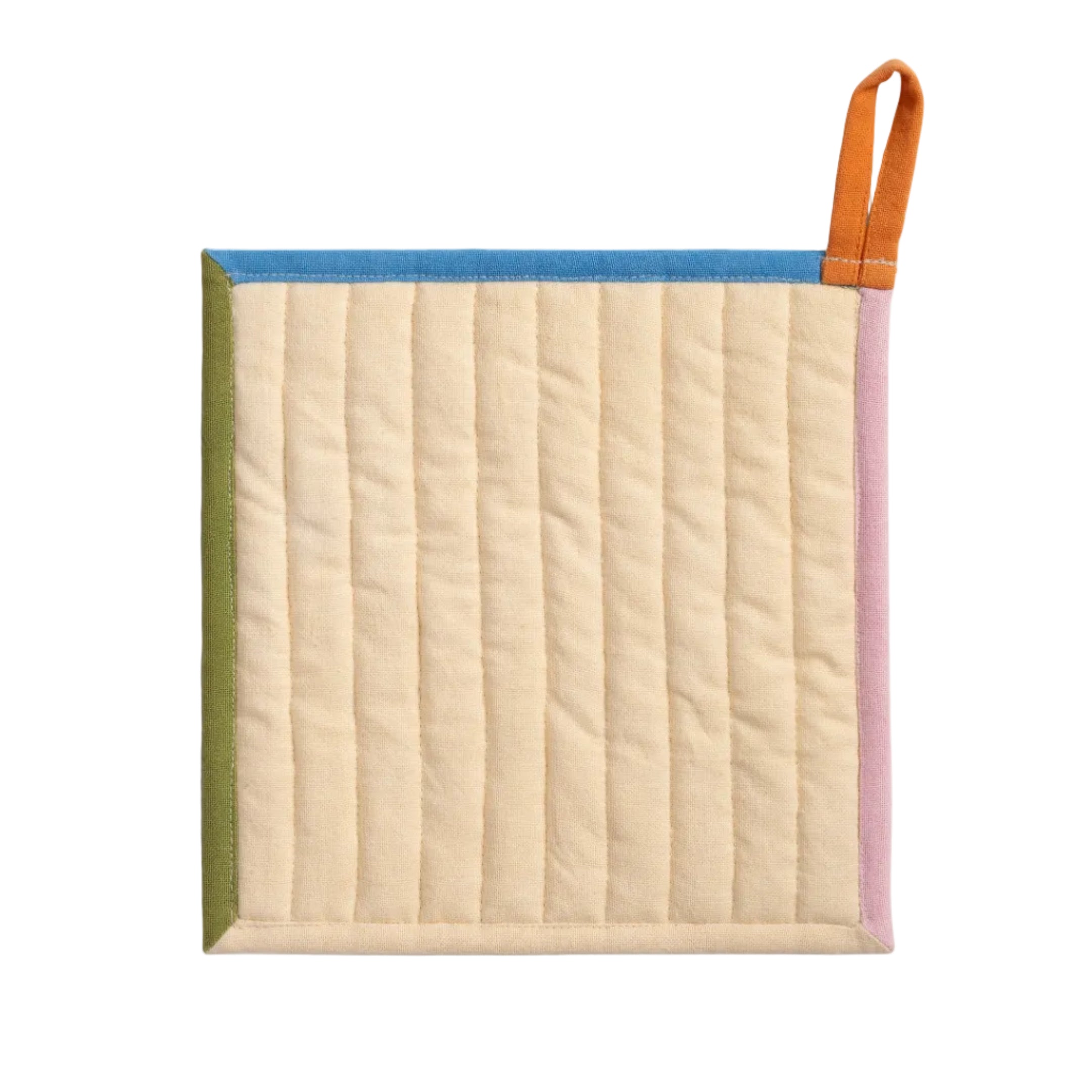 Keukenhandschoen STITCH CHECK bordeaux met beige en oranje