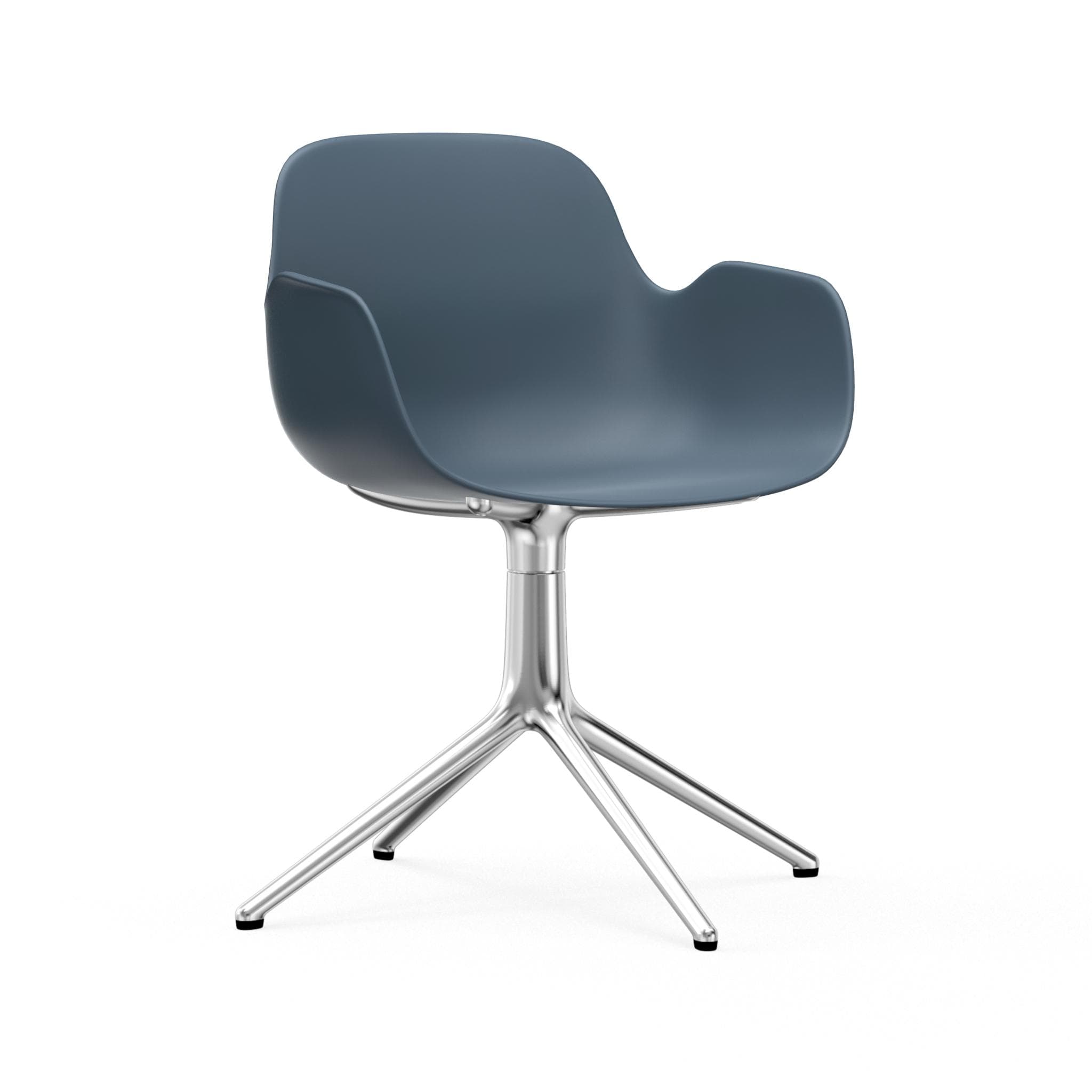 Office chair with armrests of 4L Blue Forms with an aluminum base