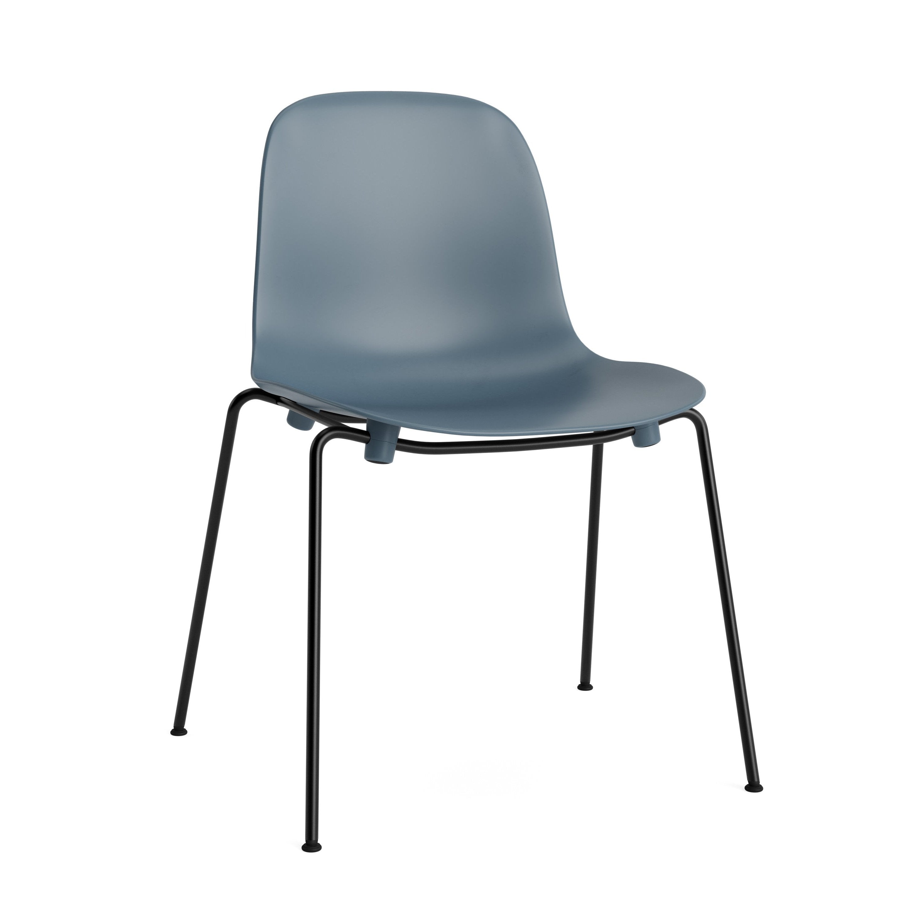 Chair of Forms Naval Blue with a black base