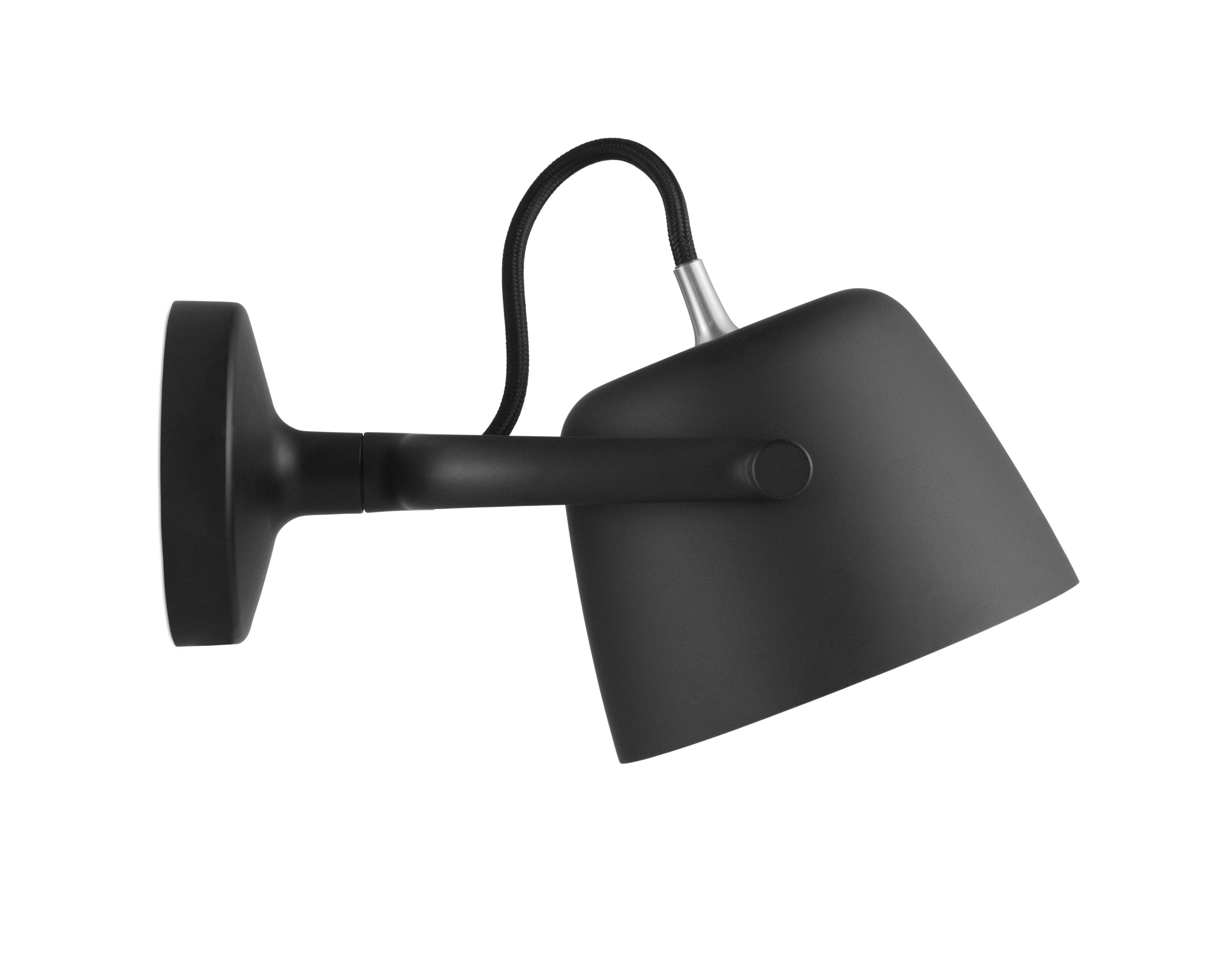 Verstelbare wandlamp TUB zwart
