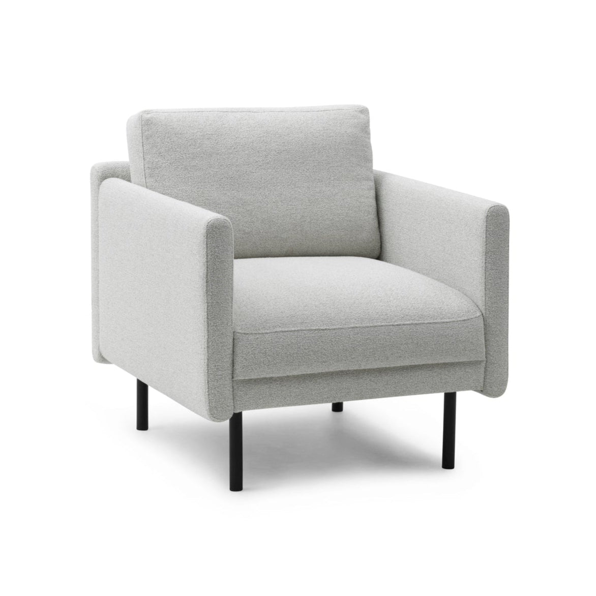 Witte RAR fauteuil met zwarte basis