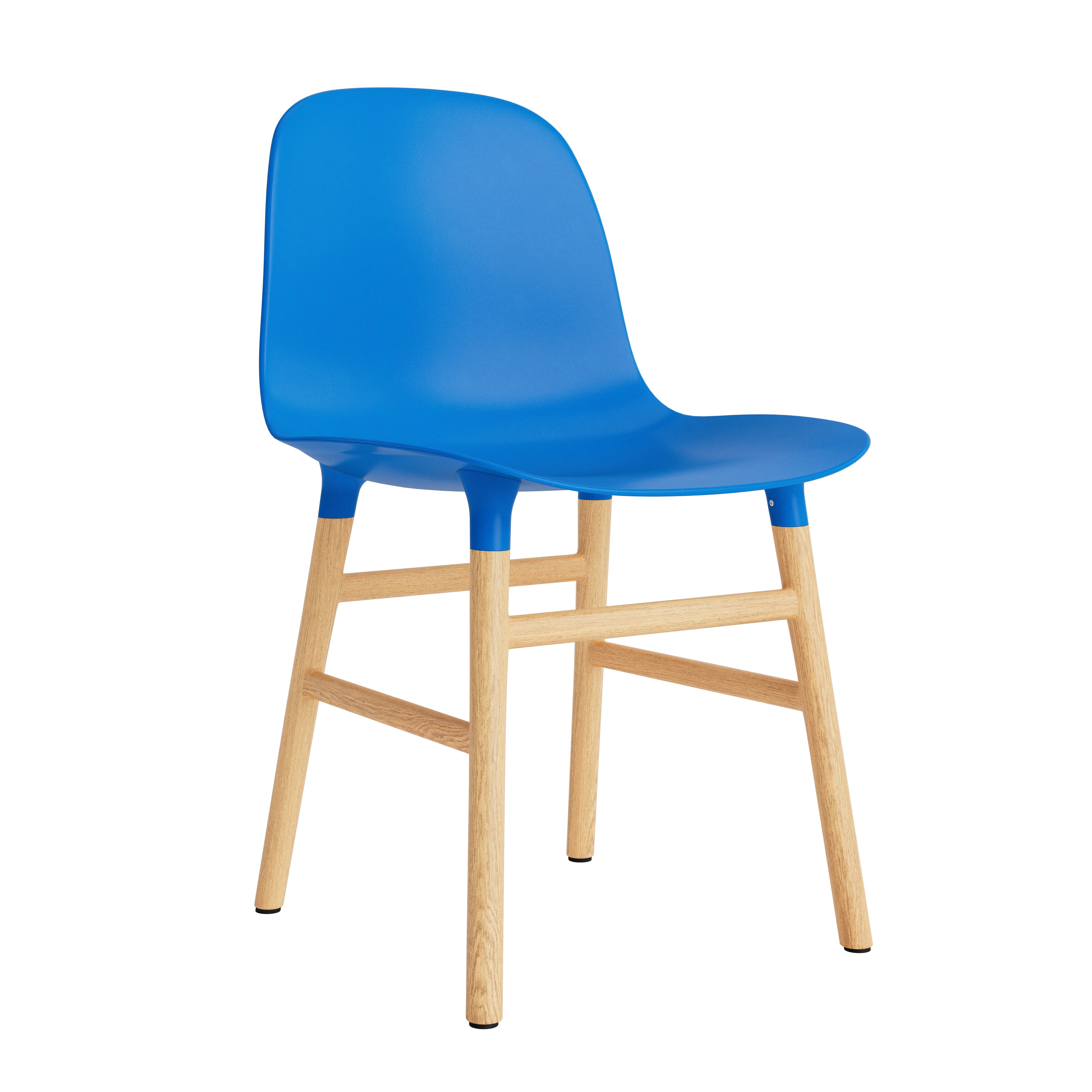 Chair Blue forms with an oak base