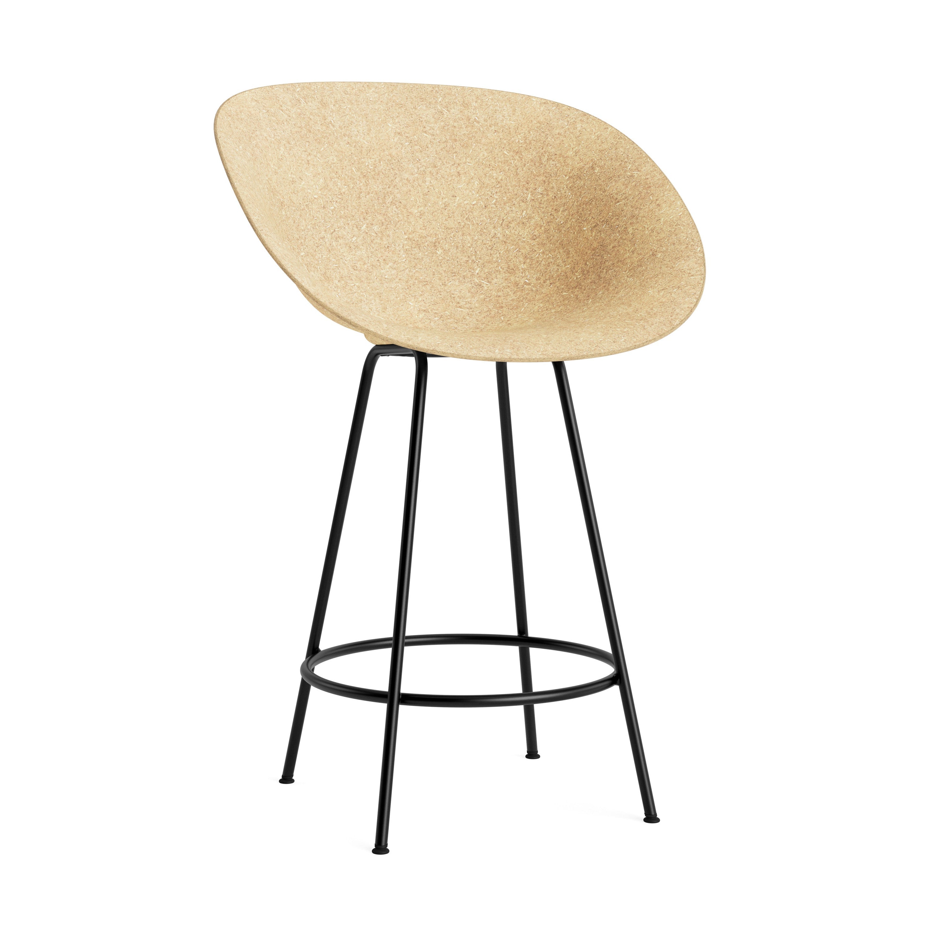 Barkruk MAT ARMCHAIR beige met zwarte basis