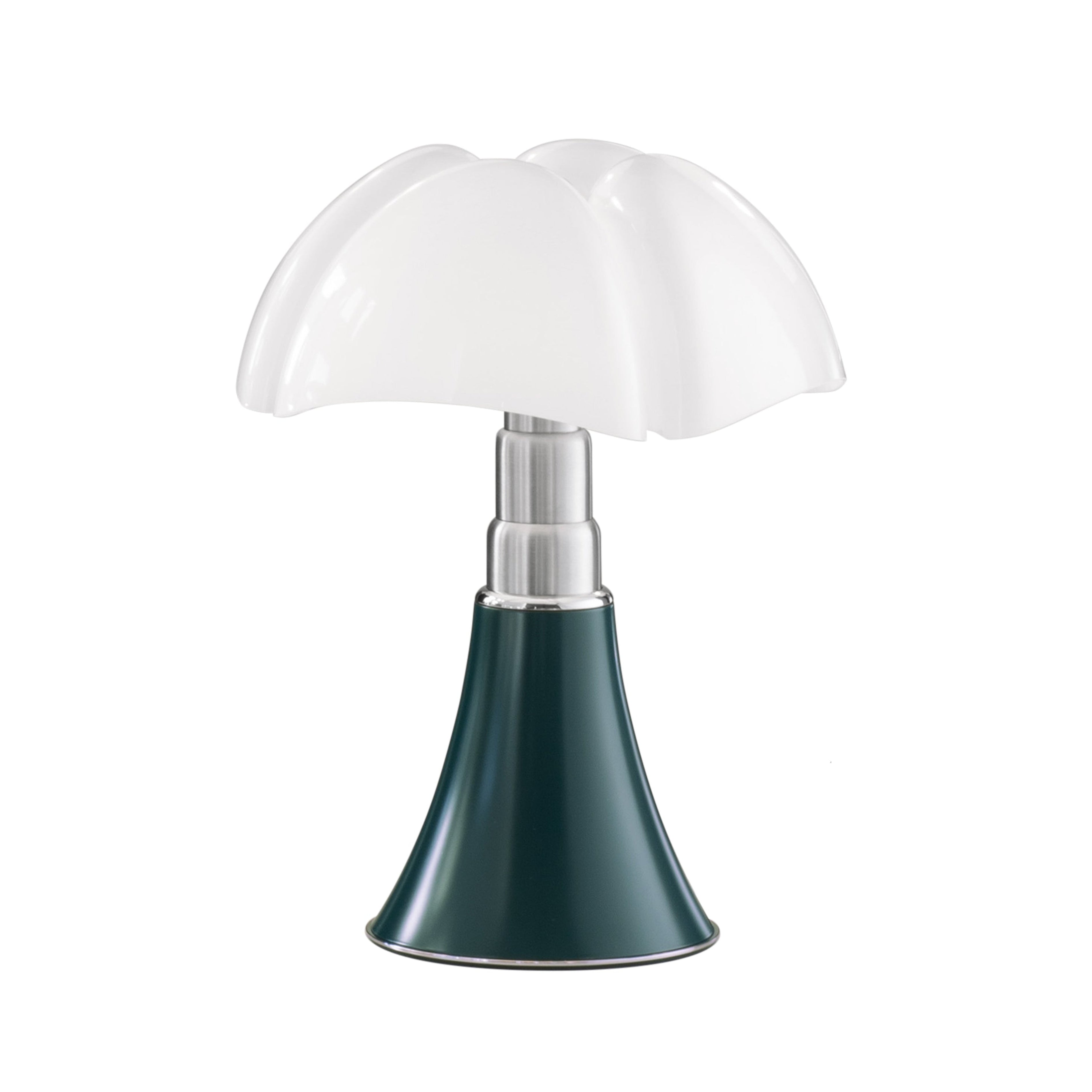 MINIPIPISTRELLO Table Lamp with Opal Shade and Dark Green Base