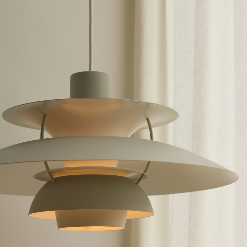 Hanglamp PH 5 monochromatisch bleke tint van tin