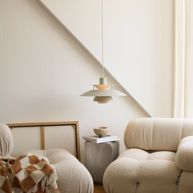 Hanglamp PH 5 monochromatisch bleke tint van tin