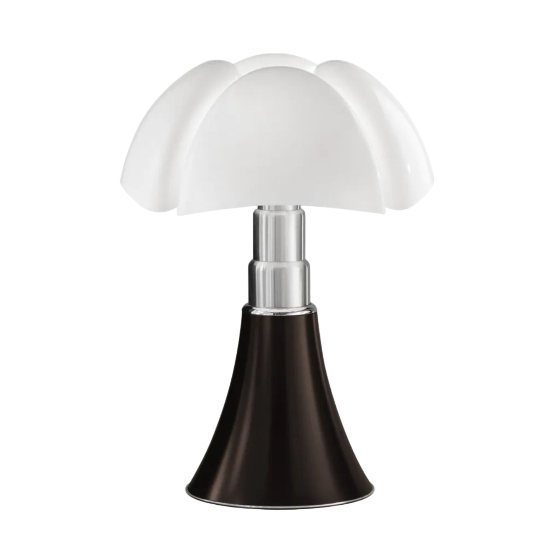 Tafellamp PIPISTRELLO MEDIUM met opaal glazen kap en een bronzen voet