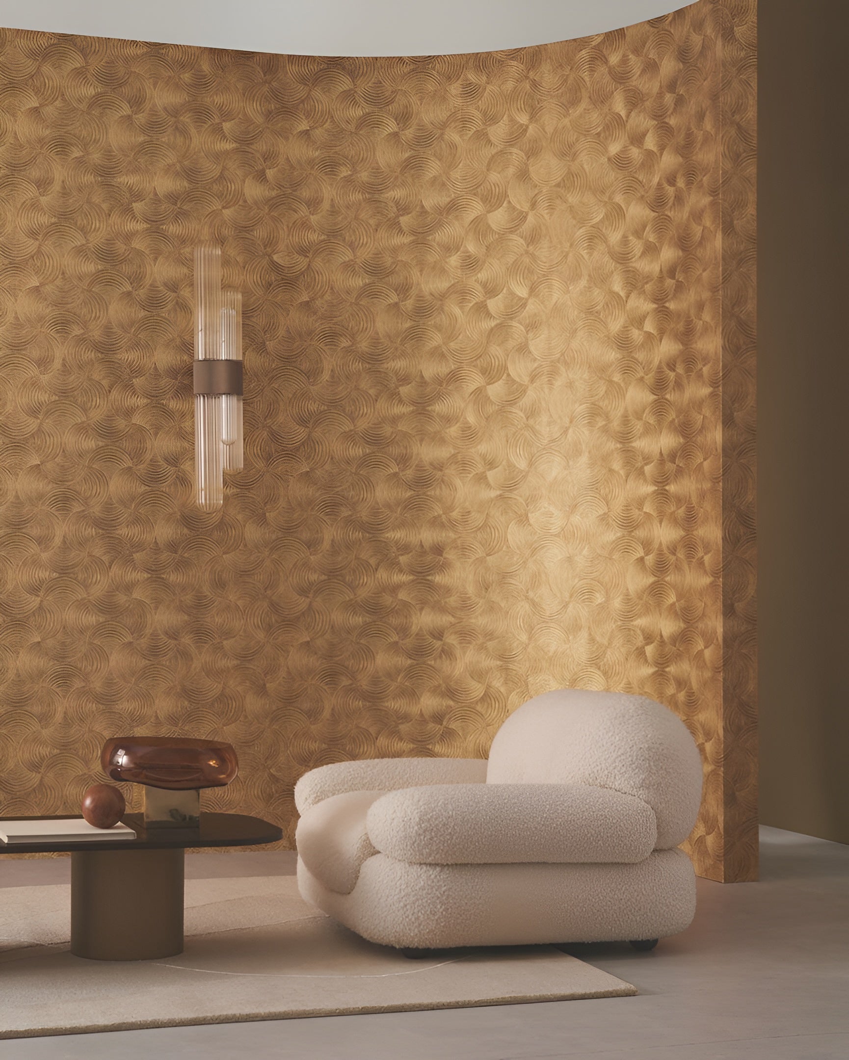 Metallische structuurverf met abstract patroon APHELIE - GROEN