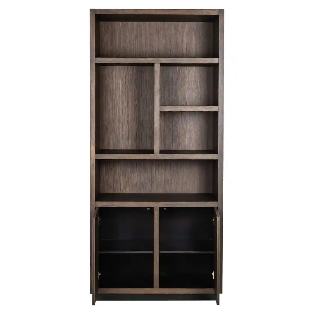 OAKURA brown oak veneer shelf
