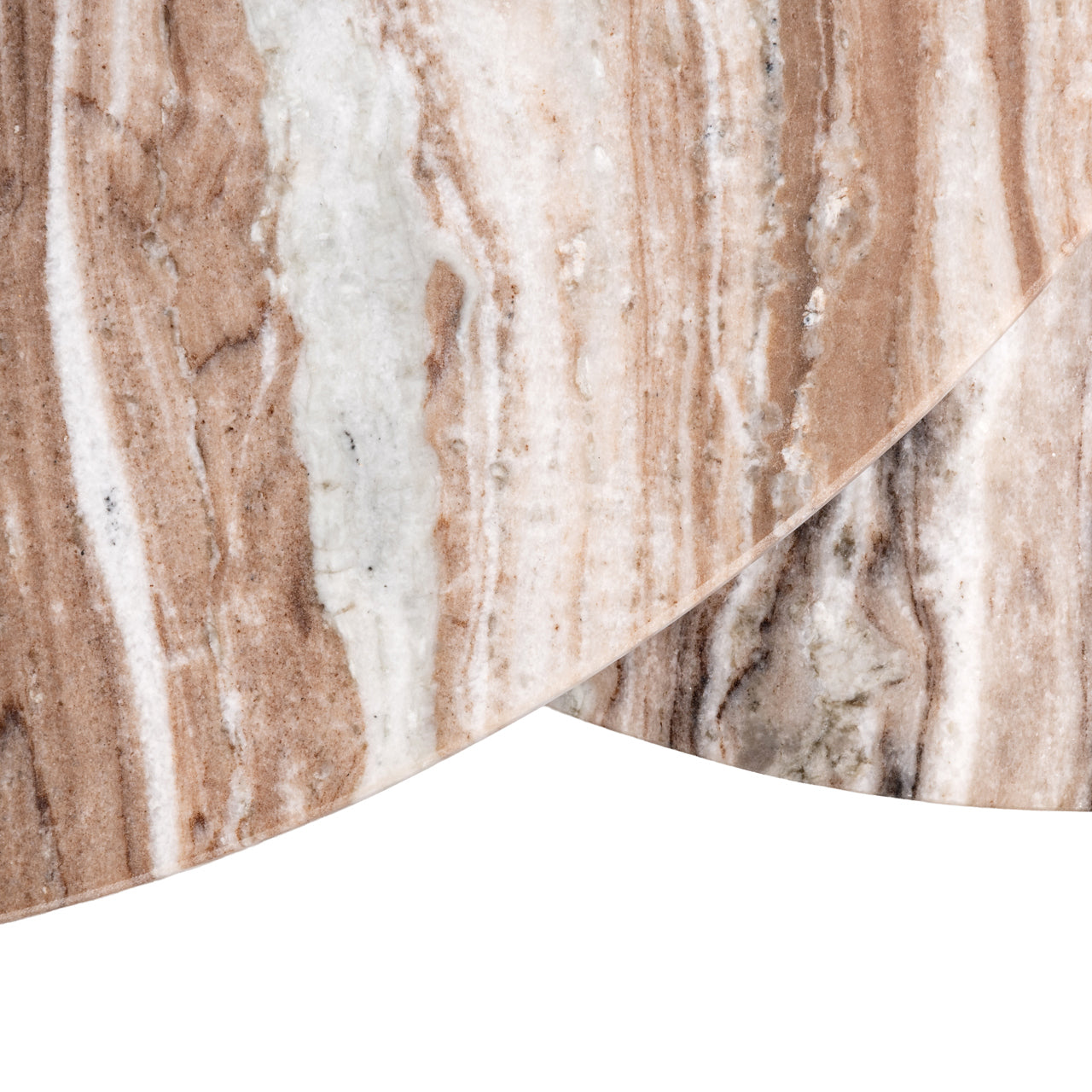 Set van salontafels BOTTEGA goud met marmeren blad