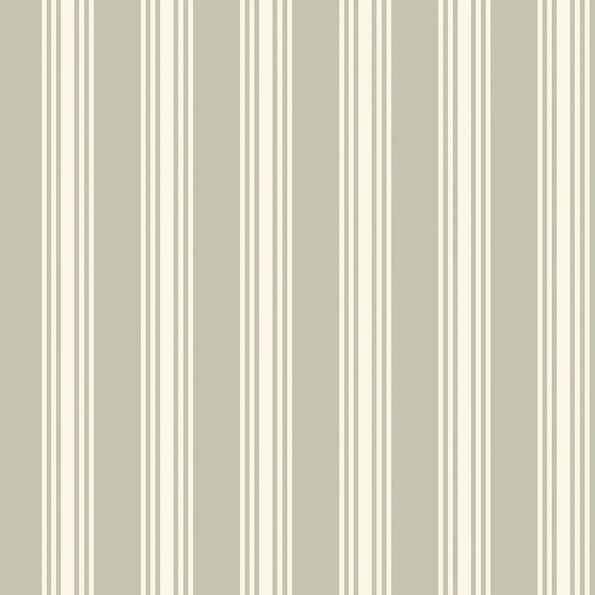 GUNNEBO Green and White Striped Wallpaper