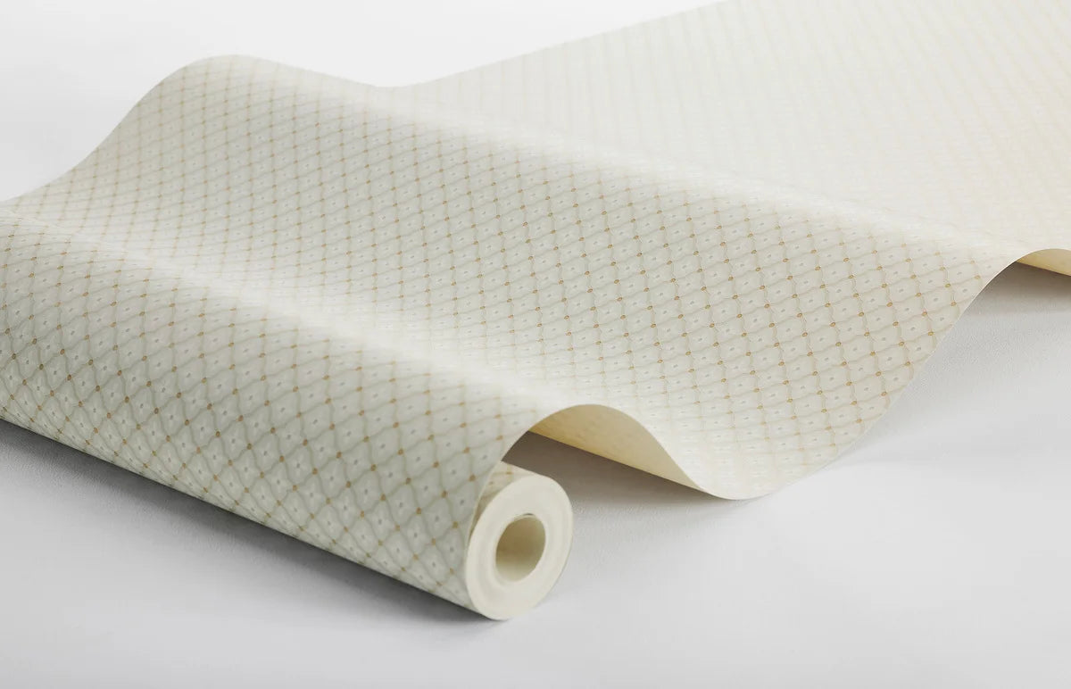 Beige geometrische patroonbehang SELMA