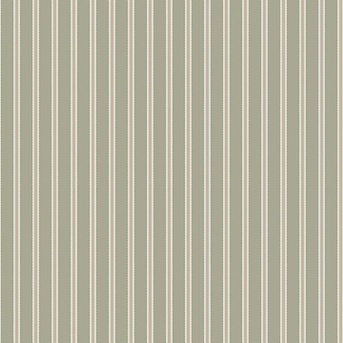 Gestreepte behang PÄRLRAND groen met wit