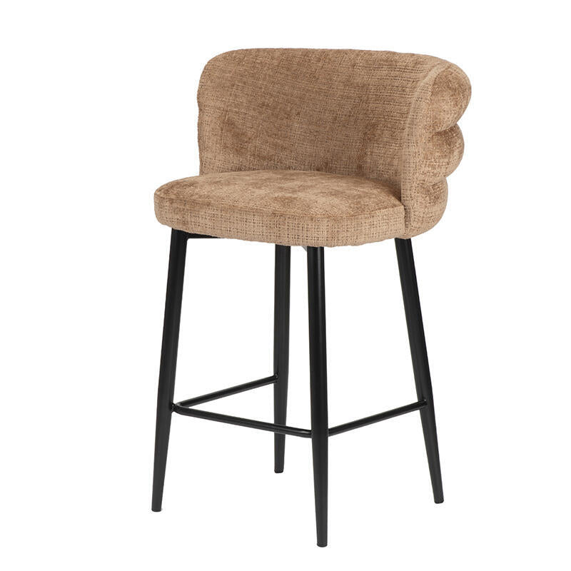 CLOUD stool in caramel with a black base
