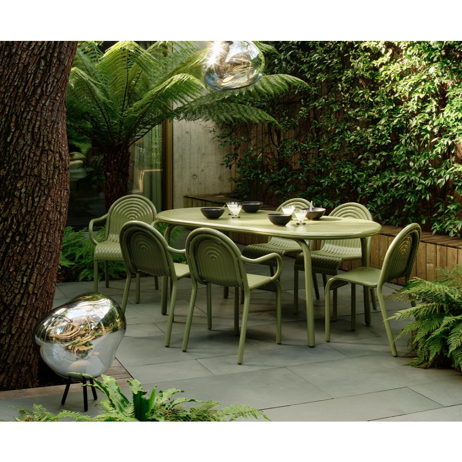 Draagbare lamp LARGE MELT zilver