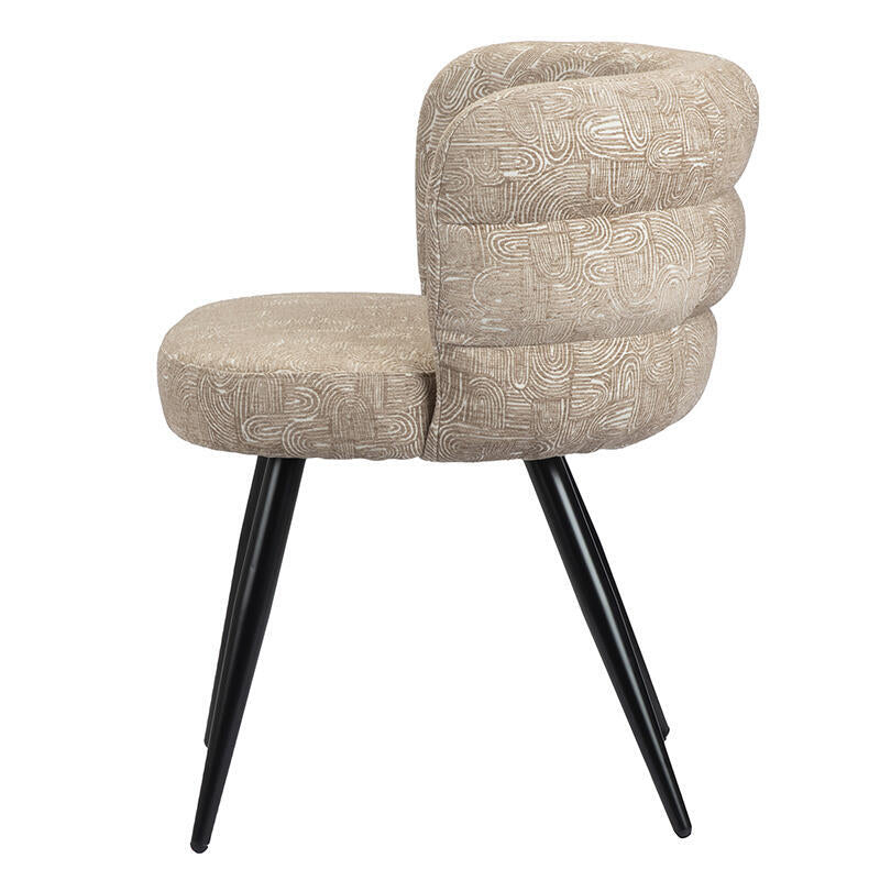 CLOUD stoel taupe met zwarte basis