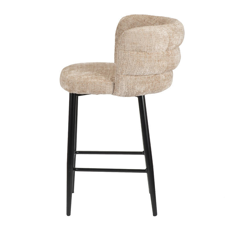 Hocker CLOUD crème beige met zwarte basis