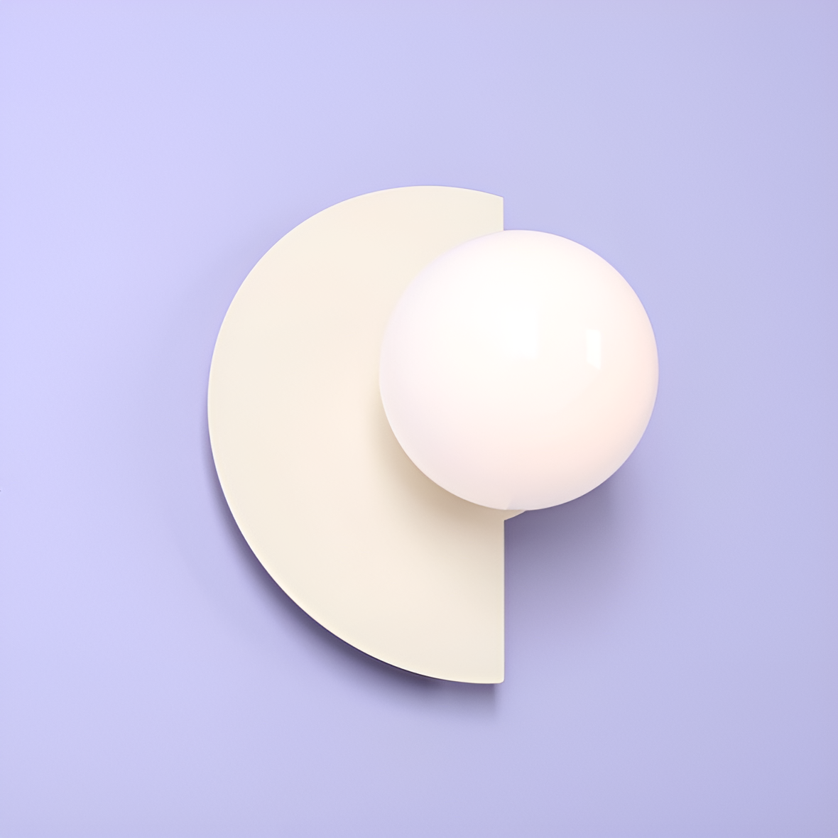 Wandlamp LOOP crème