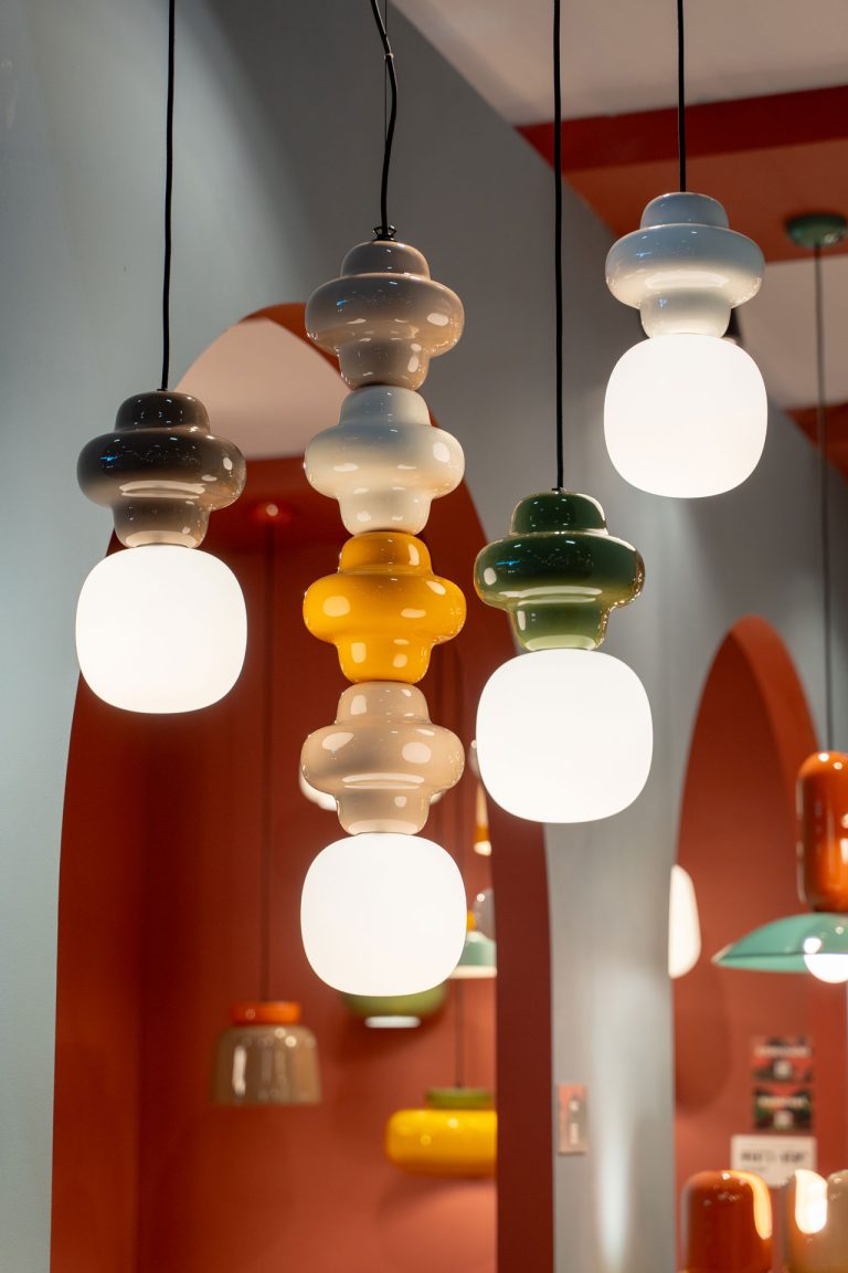 Hanglamp van keramiek COPACABANA MIX beige met geel en crème