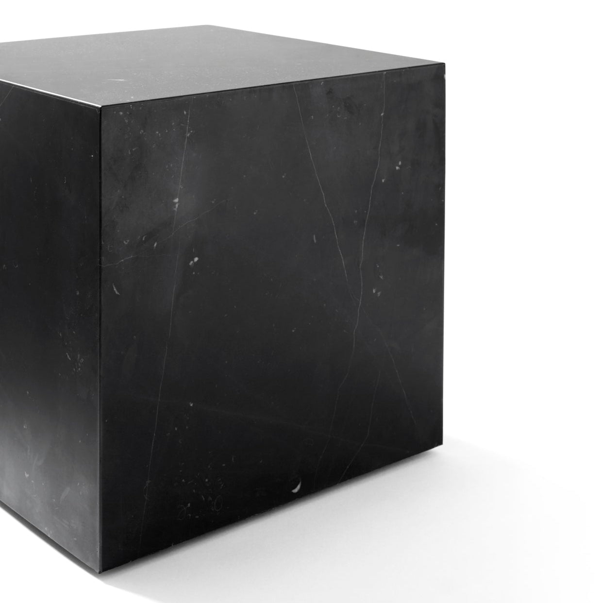 PLINTH CUBIC Side Table Black Marble