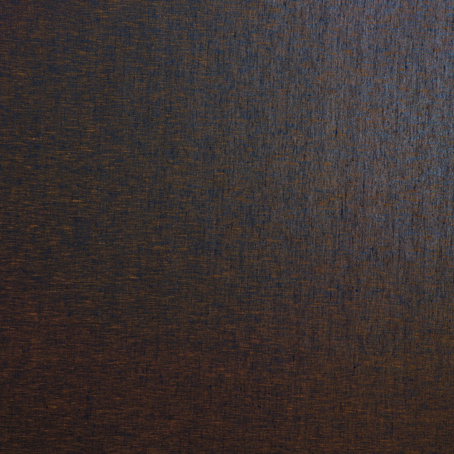 Linnen textielbehang met opaliserend effect ELARA - MARINE / MORDORÉ bruin met marineblauw