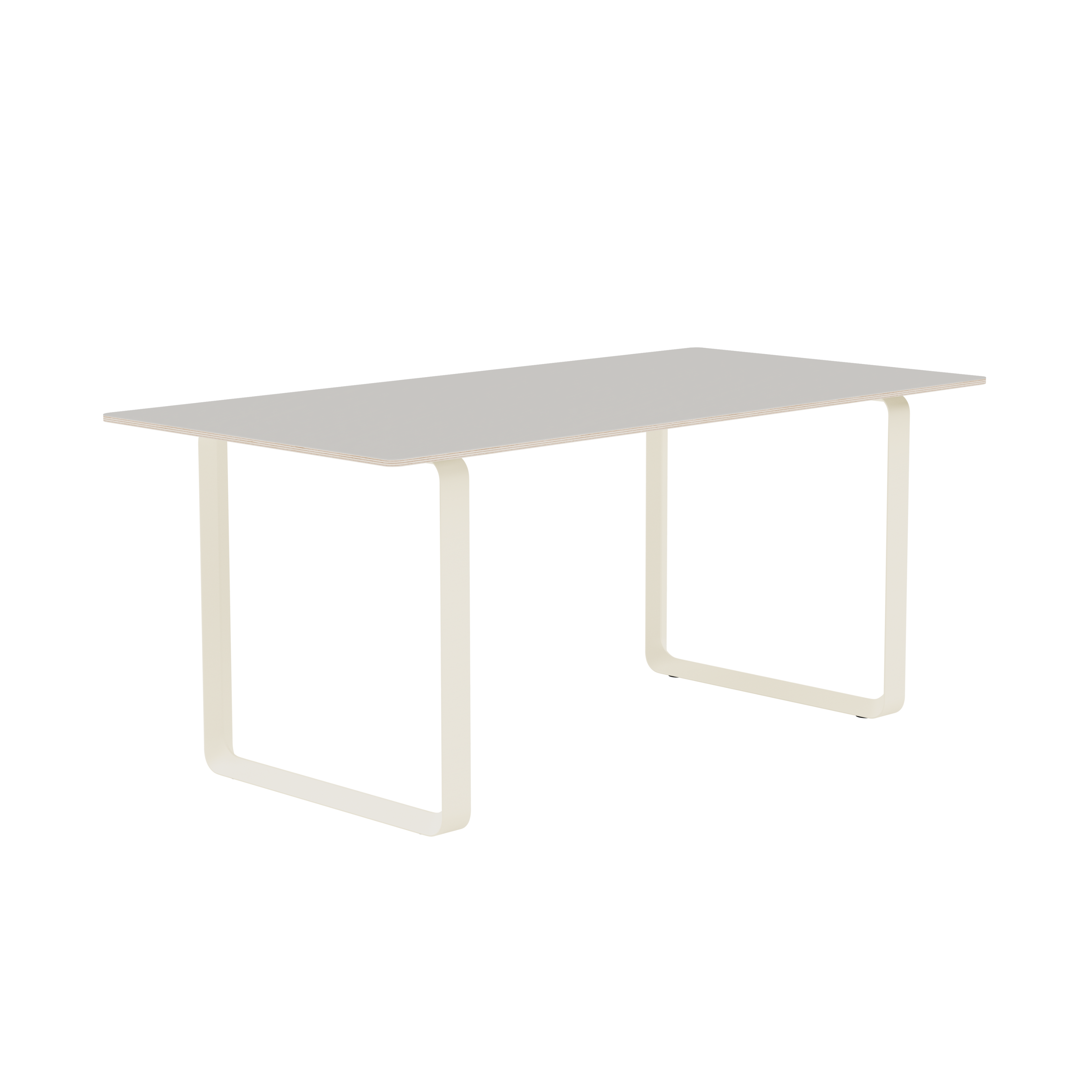 Tafel 70/70 grijs met zandkleurige basis