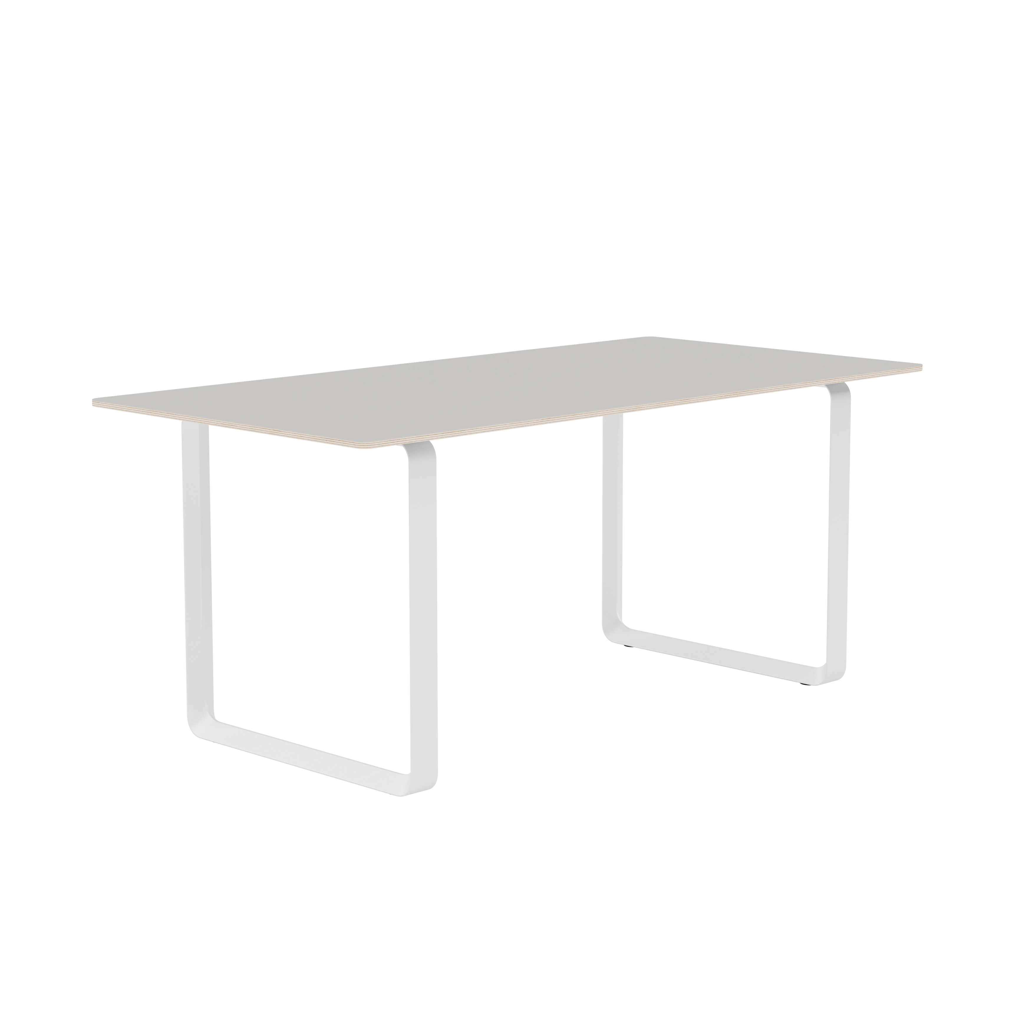 Tafel 70/70 grijs met witte basis