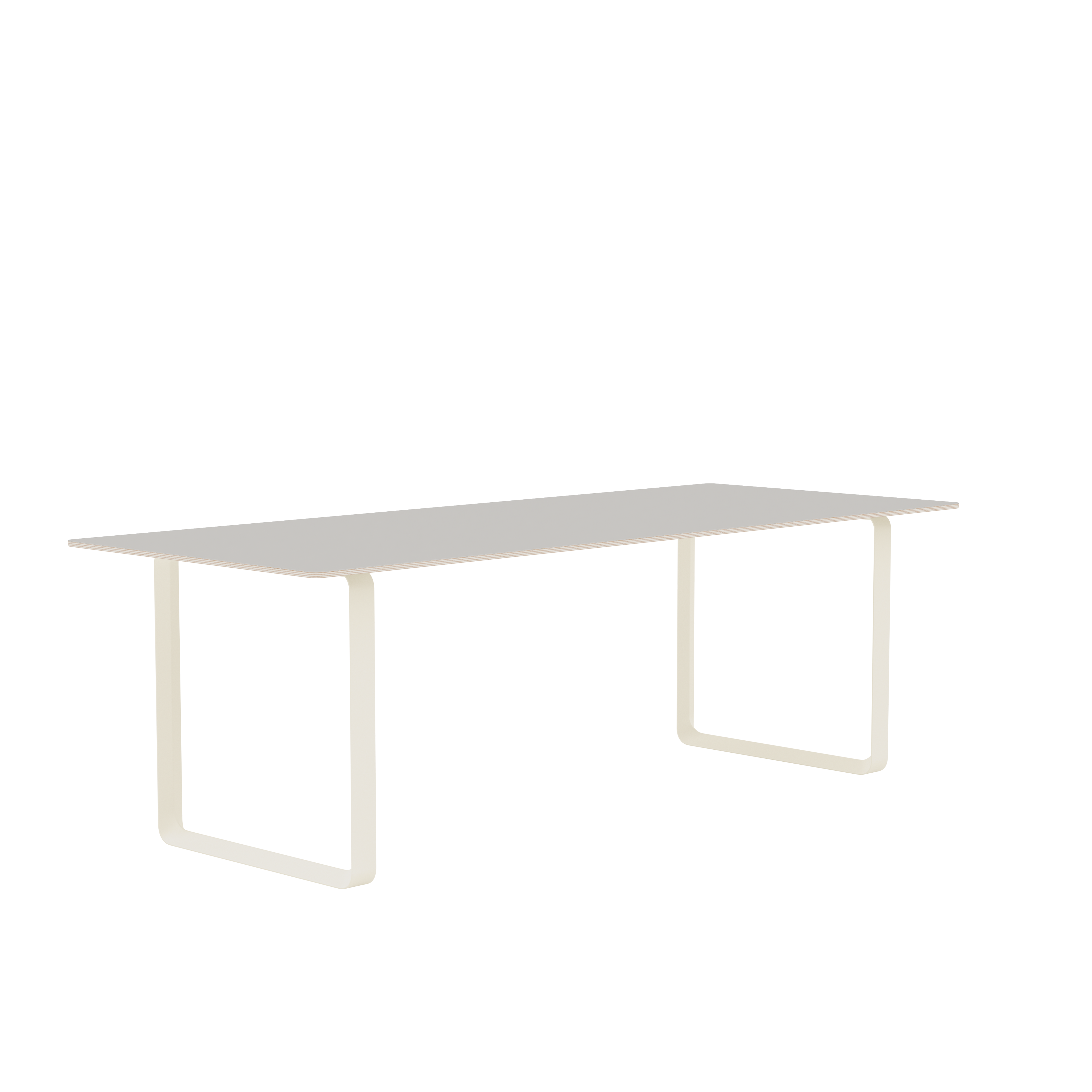 Tafel 70/70 grijs met zandkleurige basis