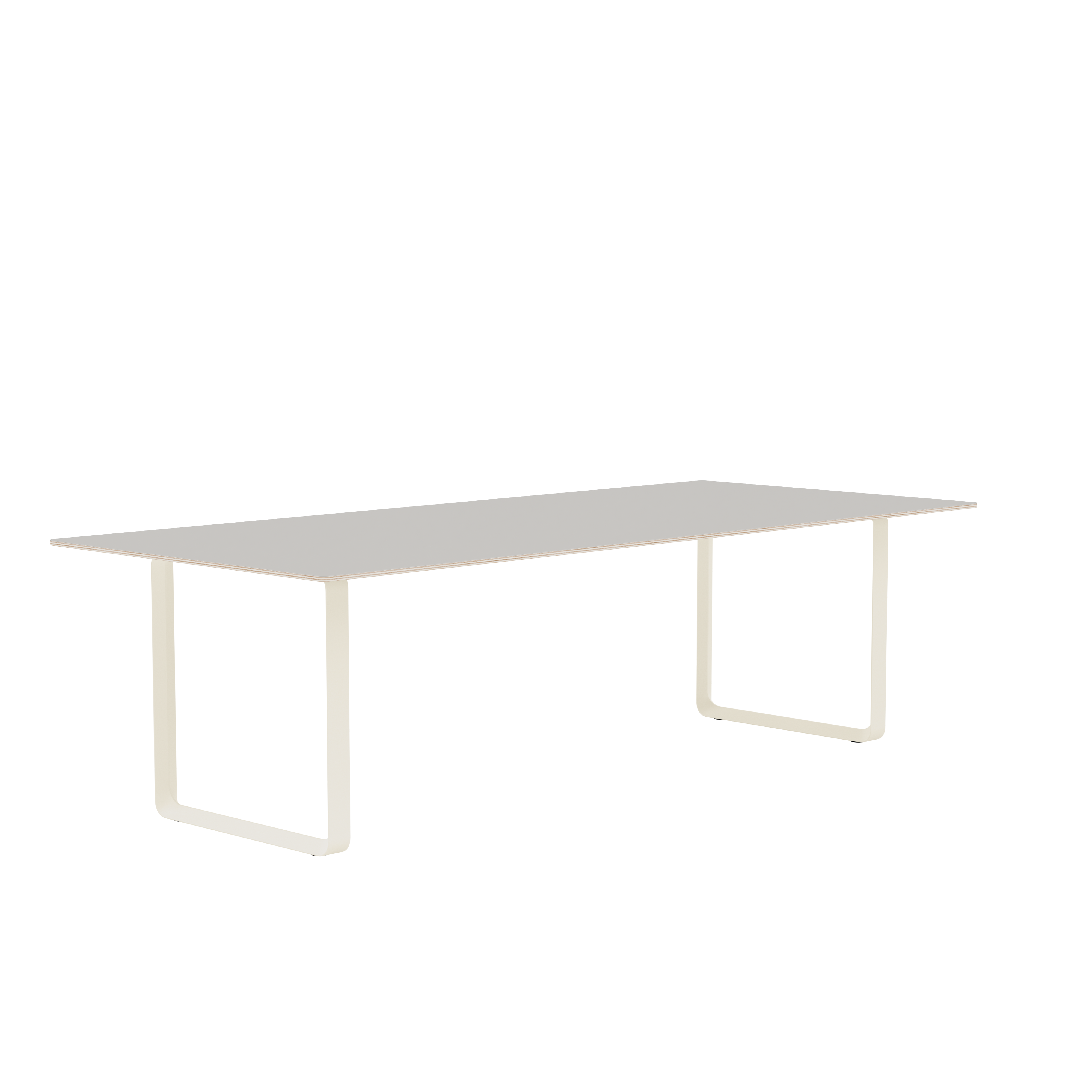 Tafel 70/70 grijs met zandkleurige basis
