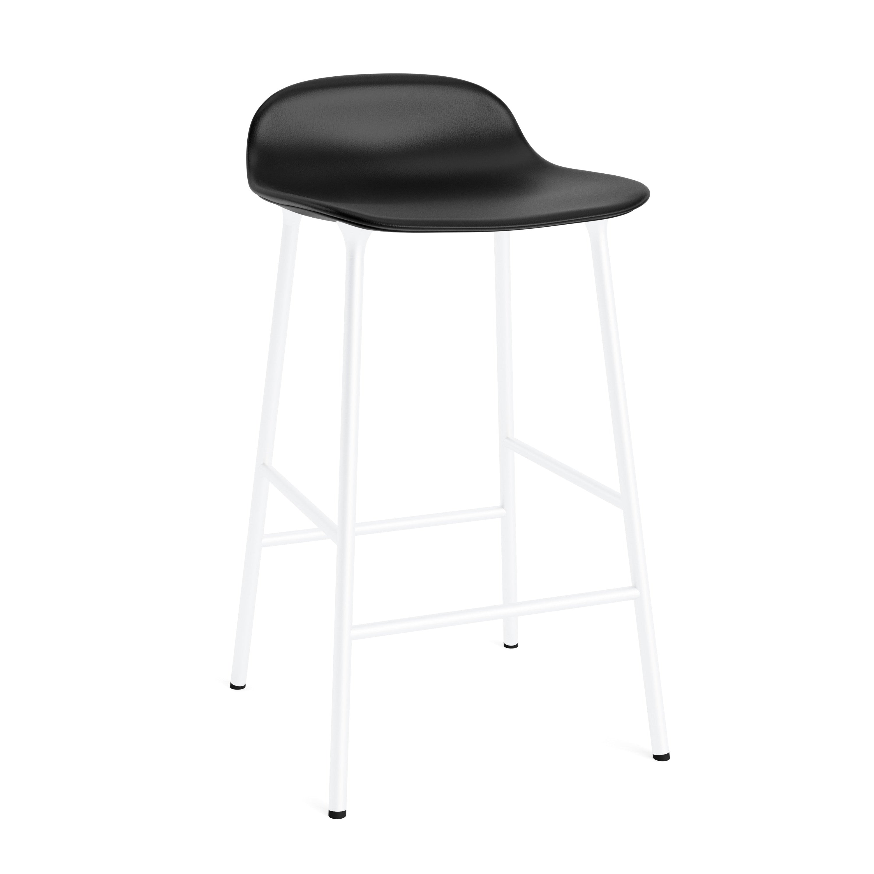 Gestoffeerde kruk FORM met witte basis