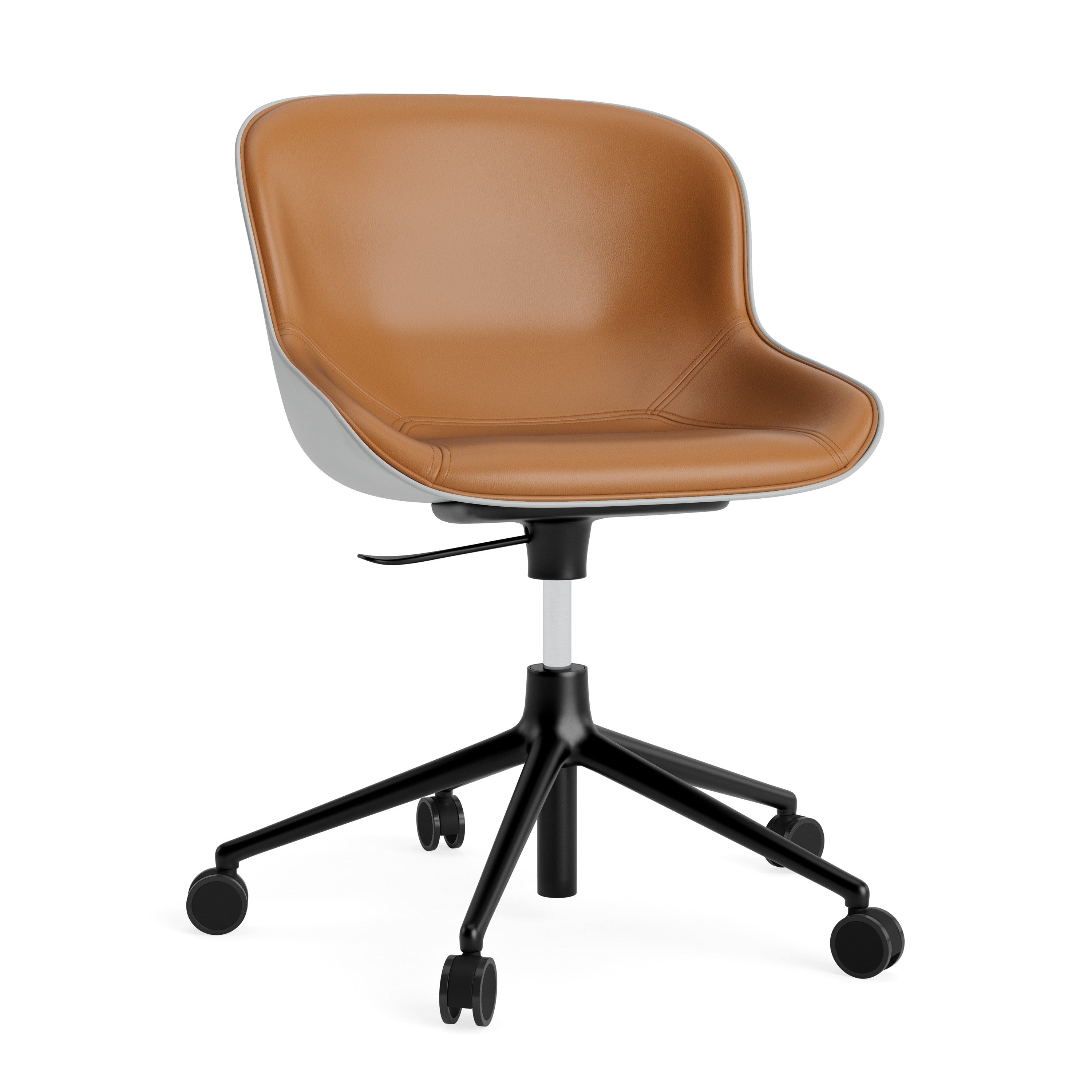 Gestoffeerde bureaustoel HYG 5W grijs met zwarte basis