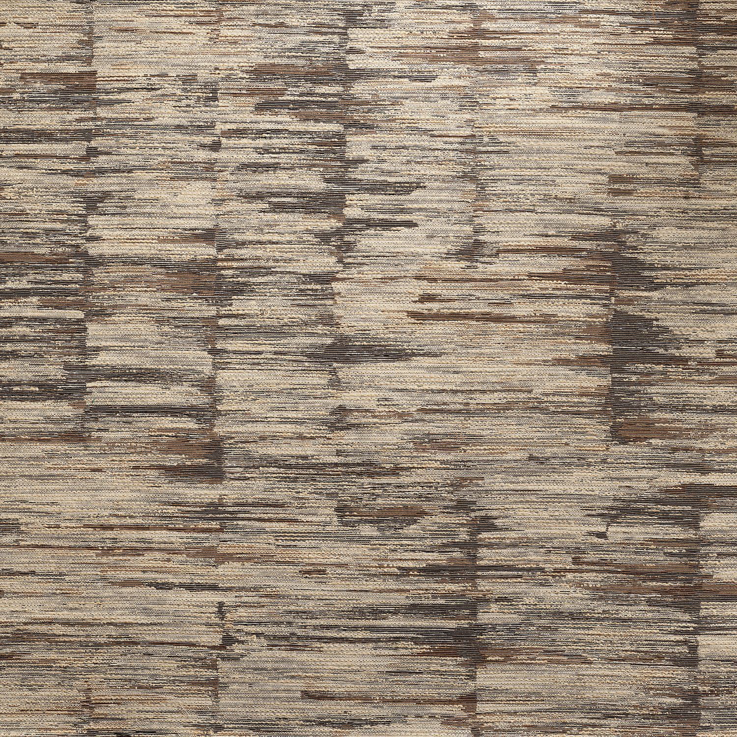 Tapeta tekstylna strukturalna w prążki ALCHEMILLA - NOIR/TABAC tytoniowy brąz z beżowym – Casamance