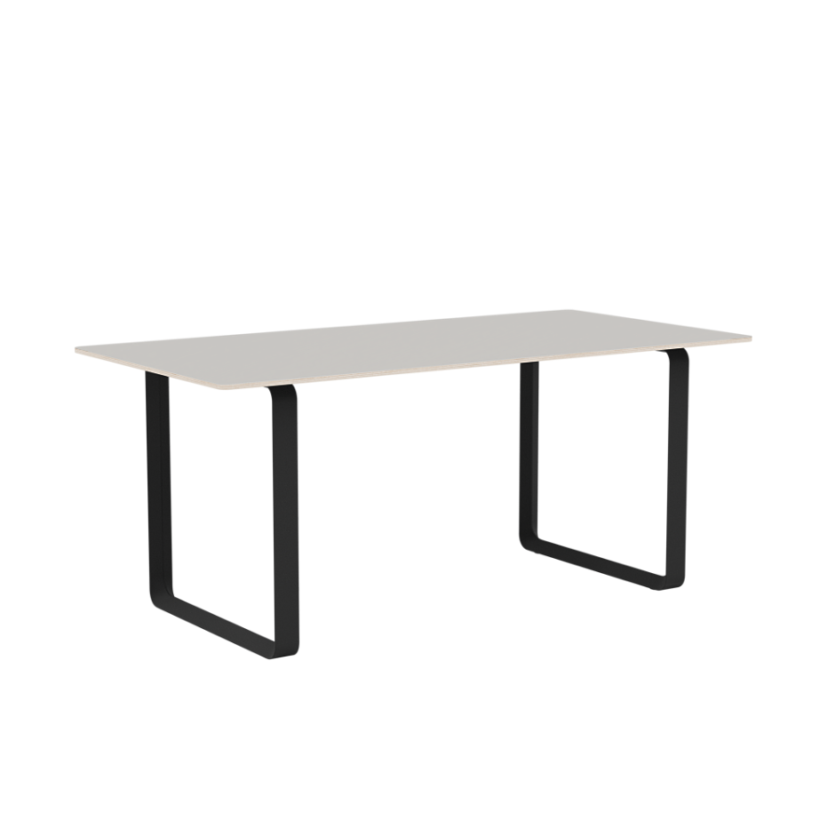 Tafel 70/70 grijs met zwarte basis