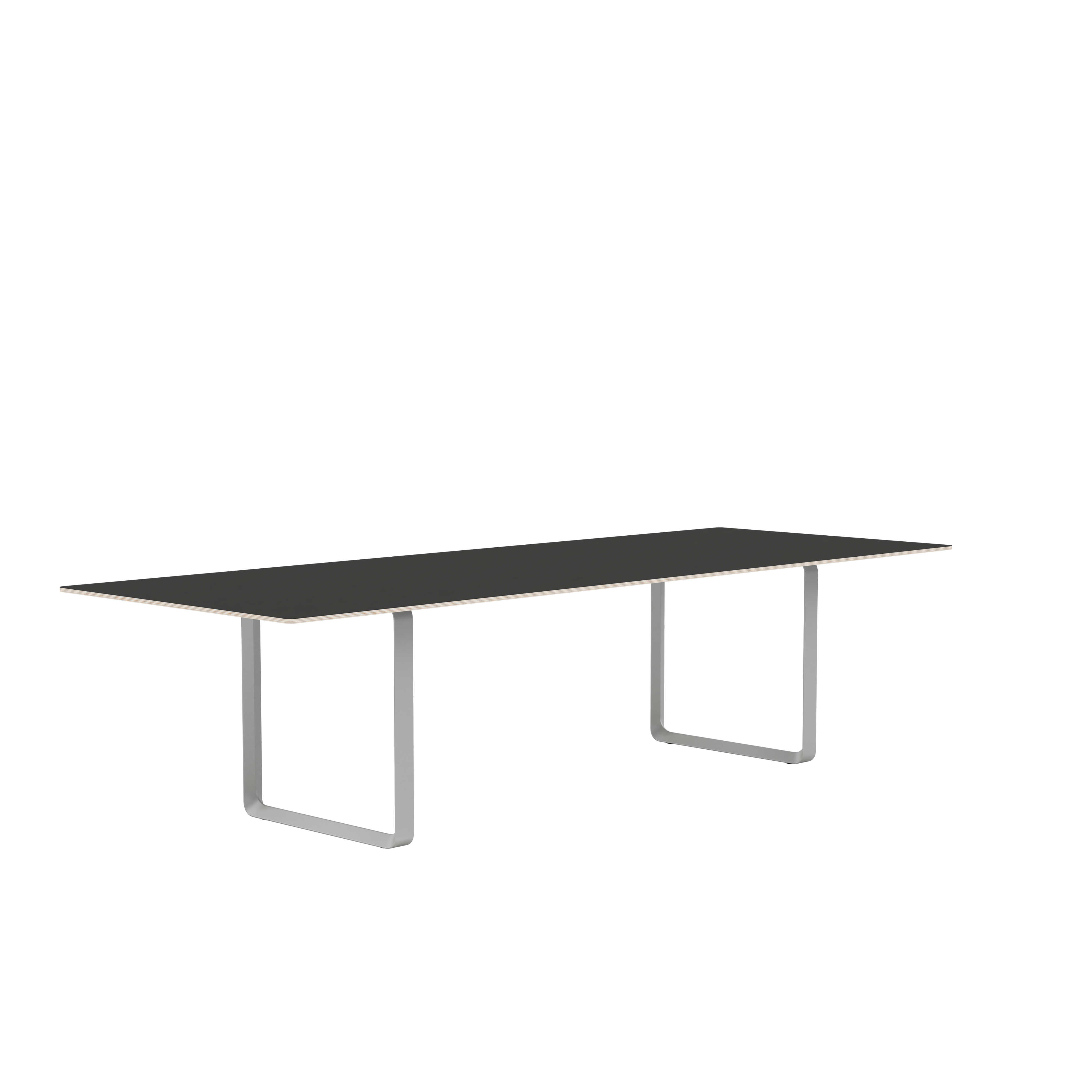 Tafel 70/70 zwart met grijze basis