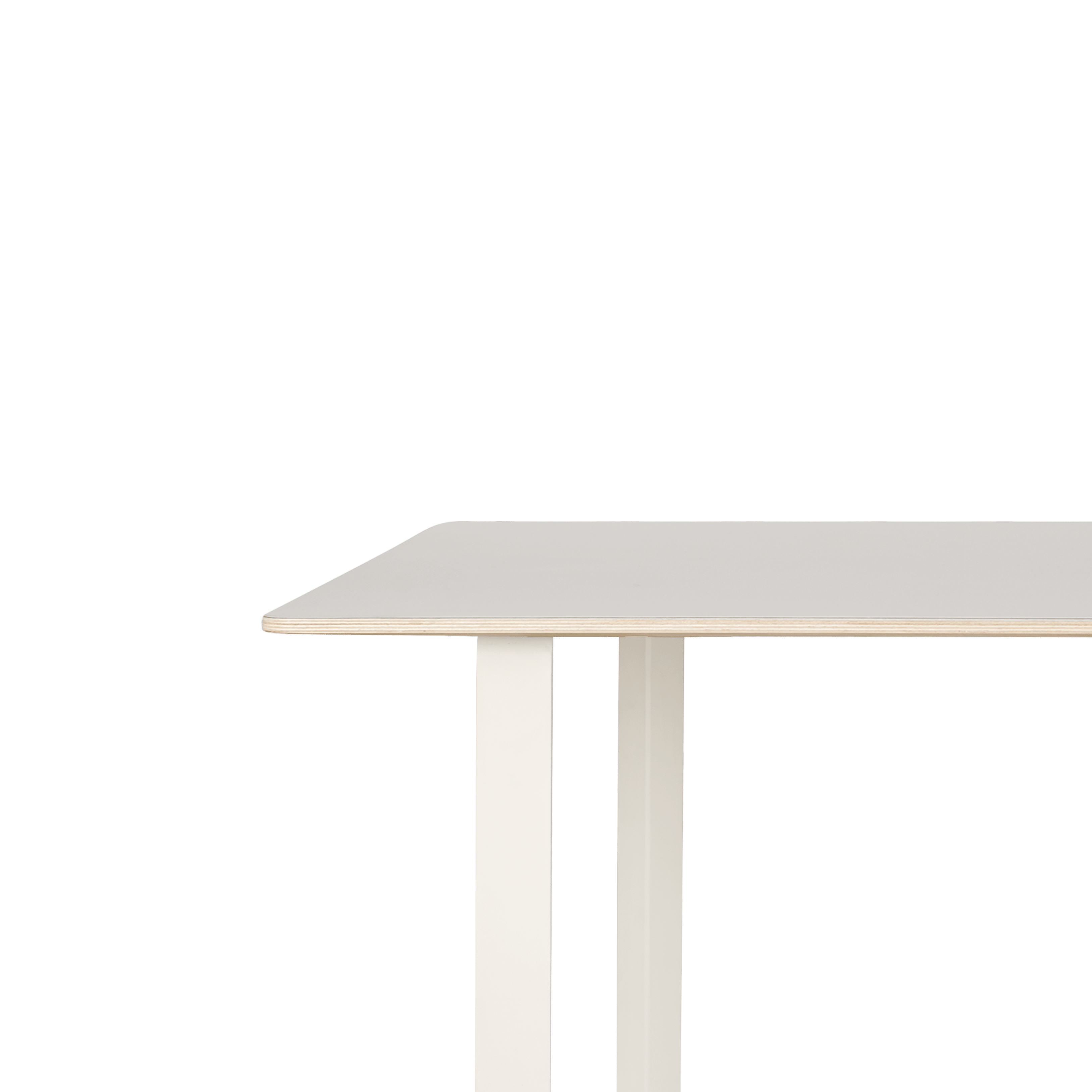 Tafel 70/70 grijs met witte basis