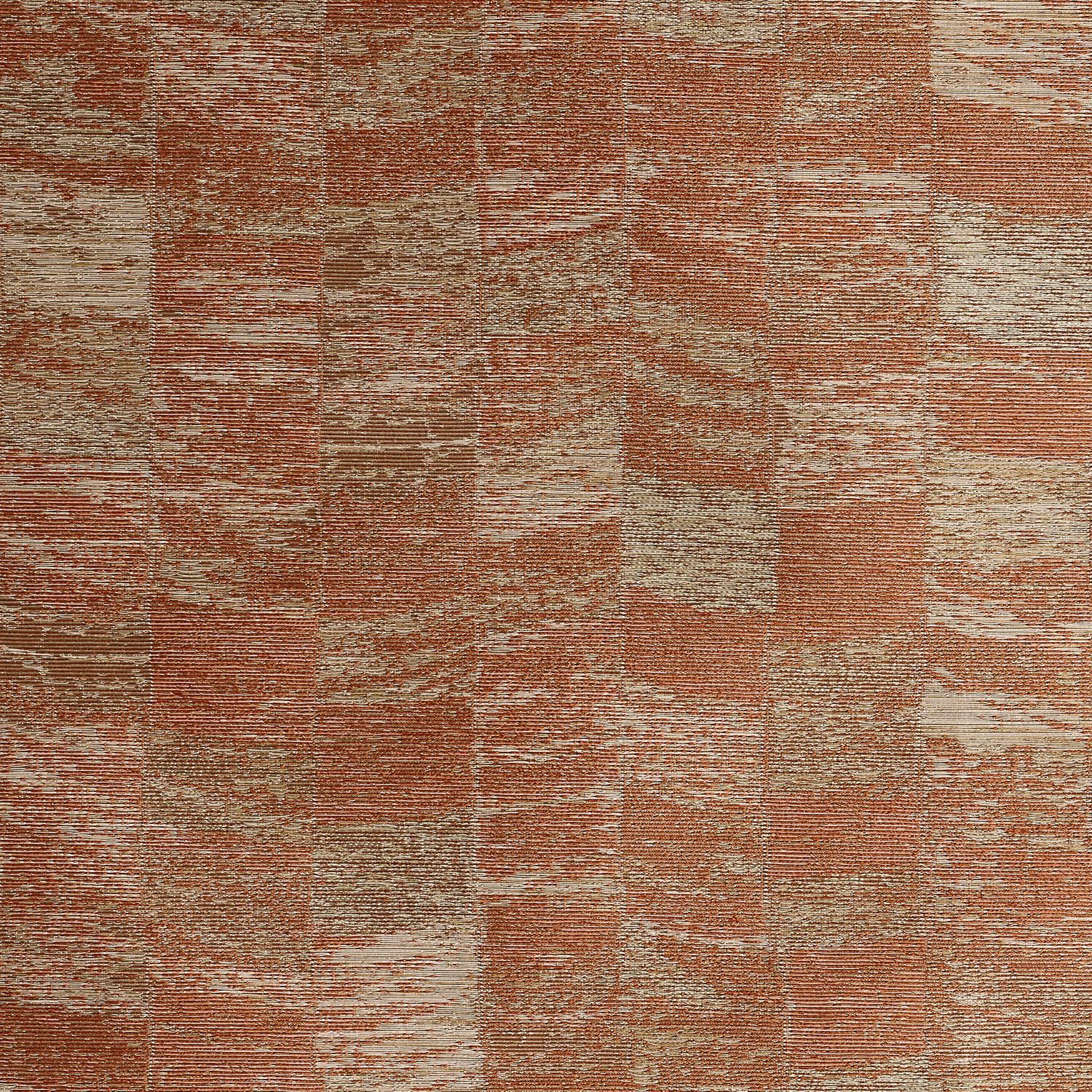 Structuurtapijt met geometrisch motief PUEBLOS - TERRACOTTA terracotta