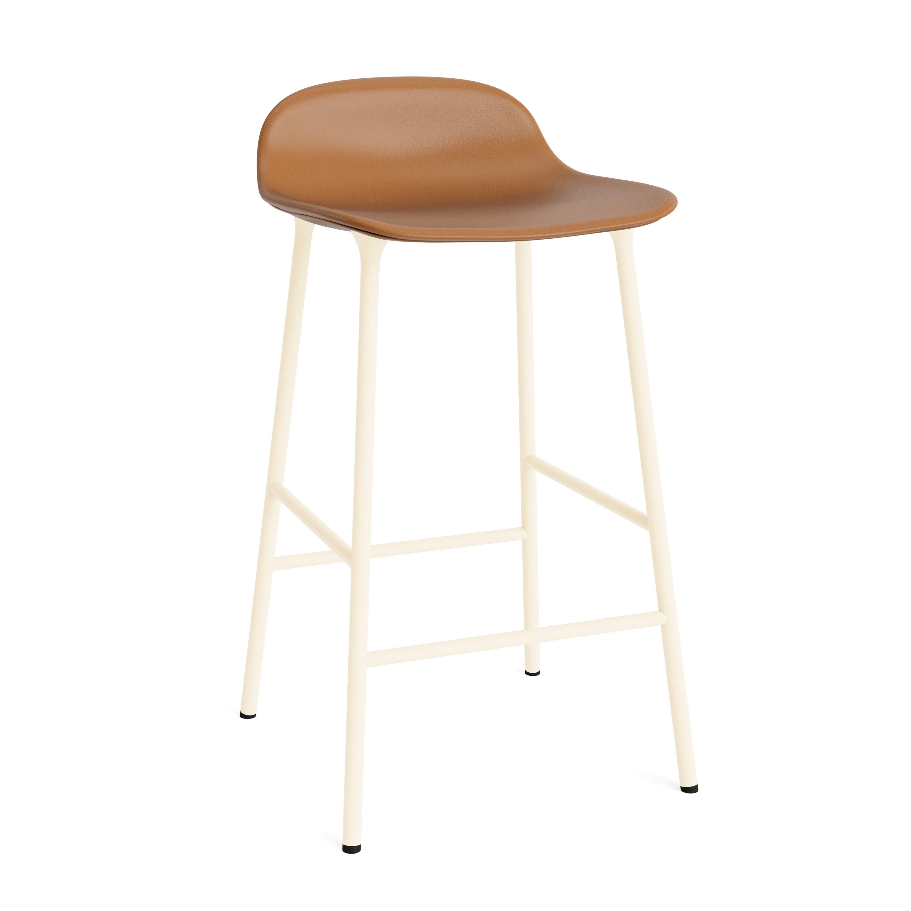 Gestoffeerde kruk FORM met een crèmekleurige basis