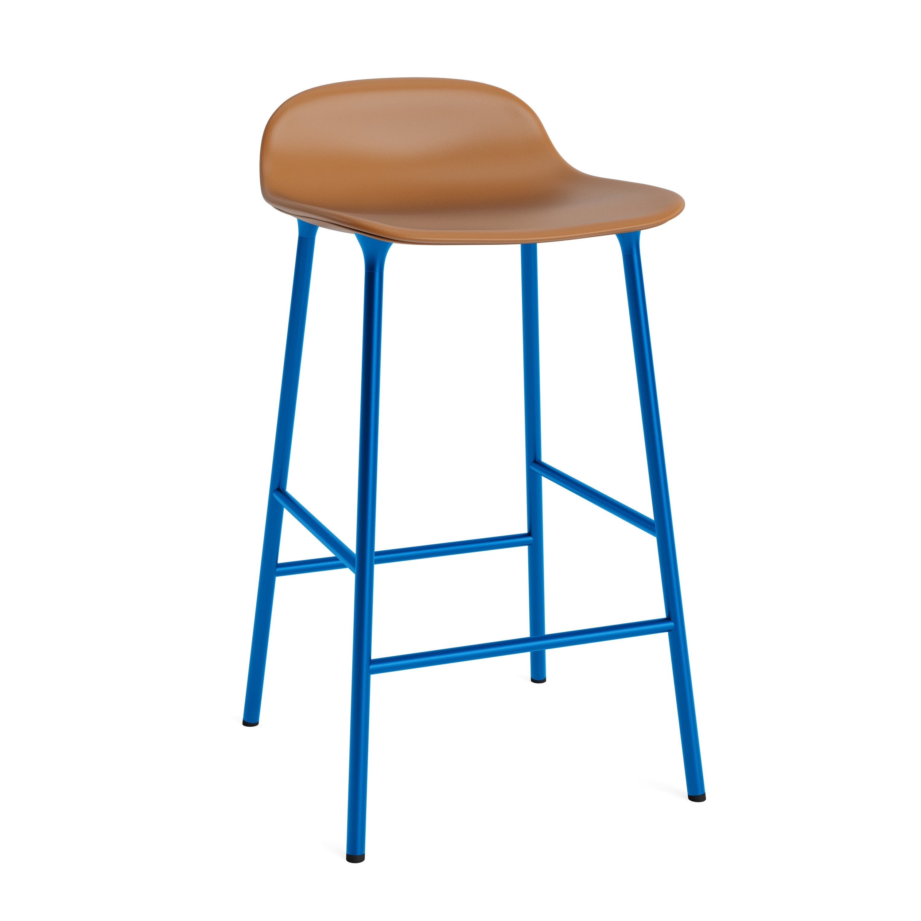 Gestoffeerde kruk FORM met blauwe basis