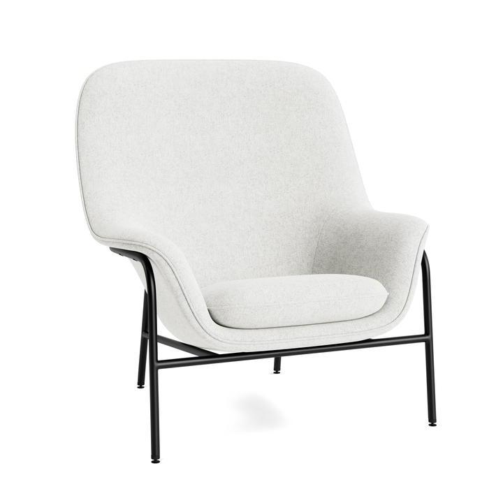 Drape High armchair with a black metal base