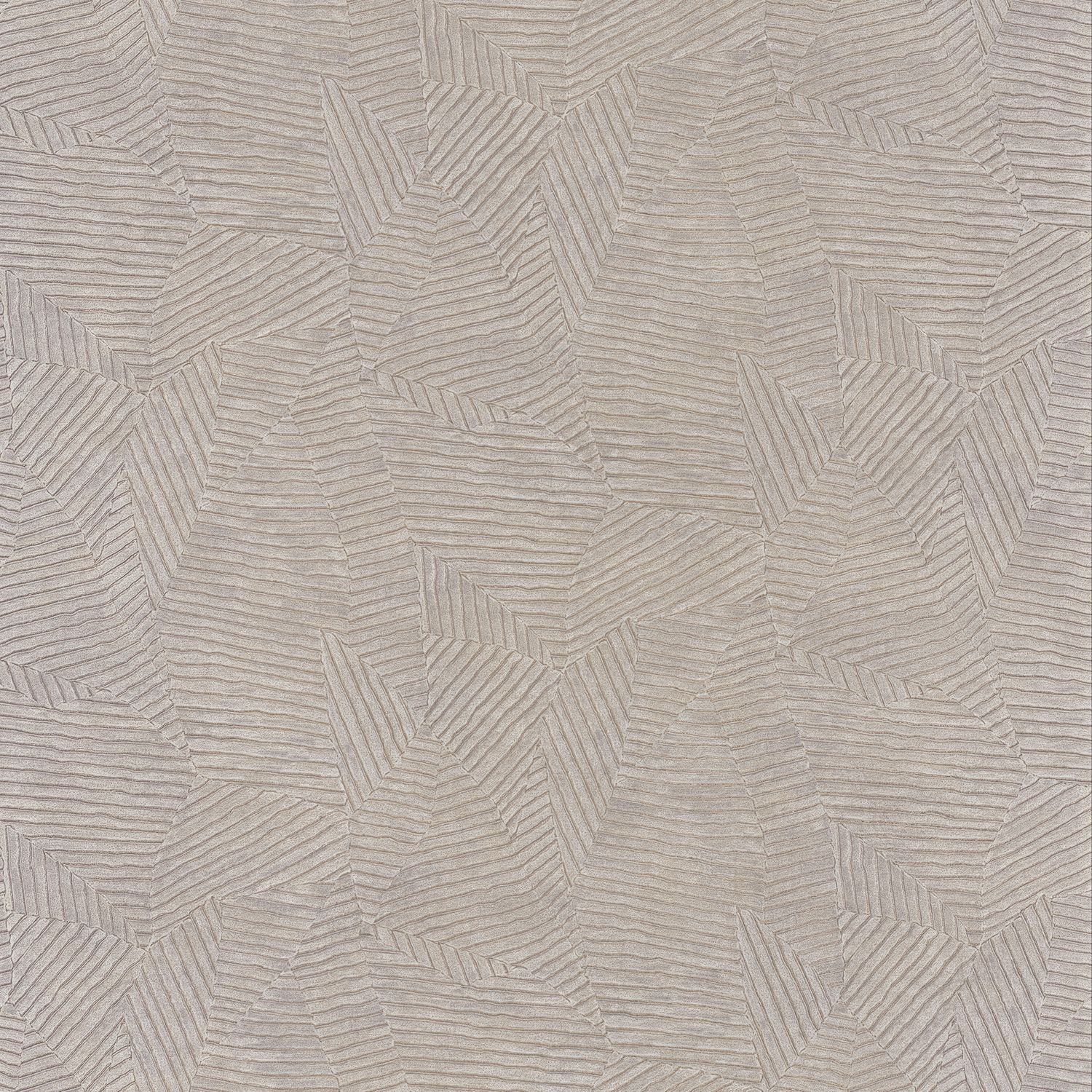 Structural wallpaper imitating bamboo leaves SOROA - PRALINE muted brown