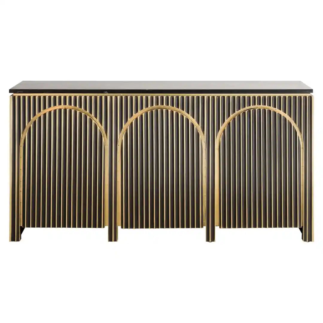LES ARCS marble chest of drawers with brass