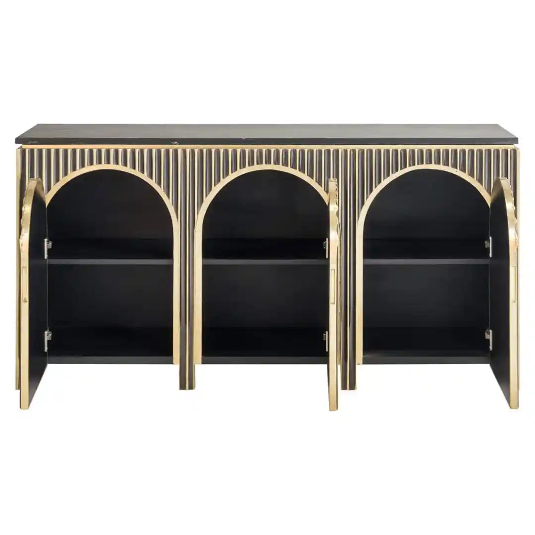 LES ARCS marble chest of drawers with brass