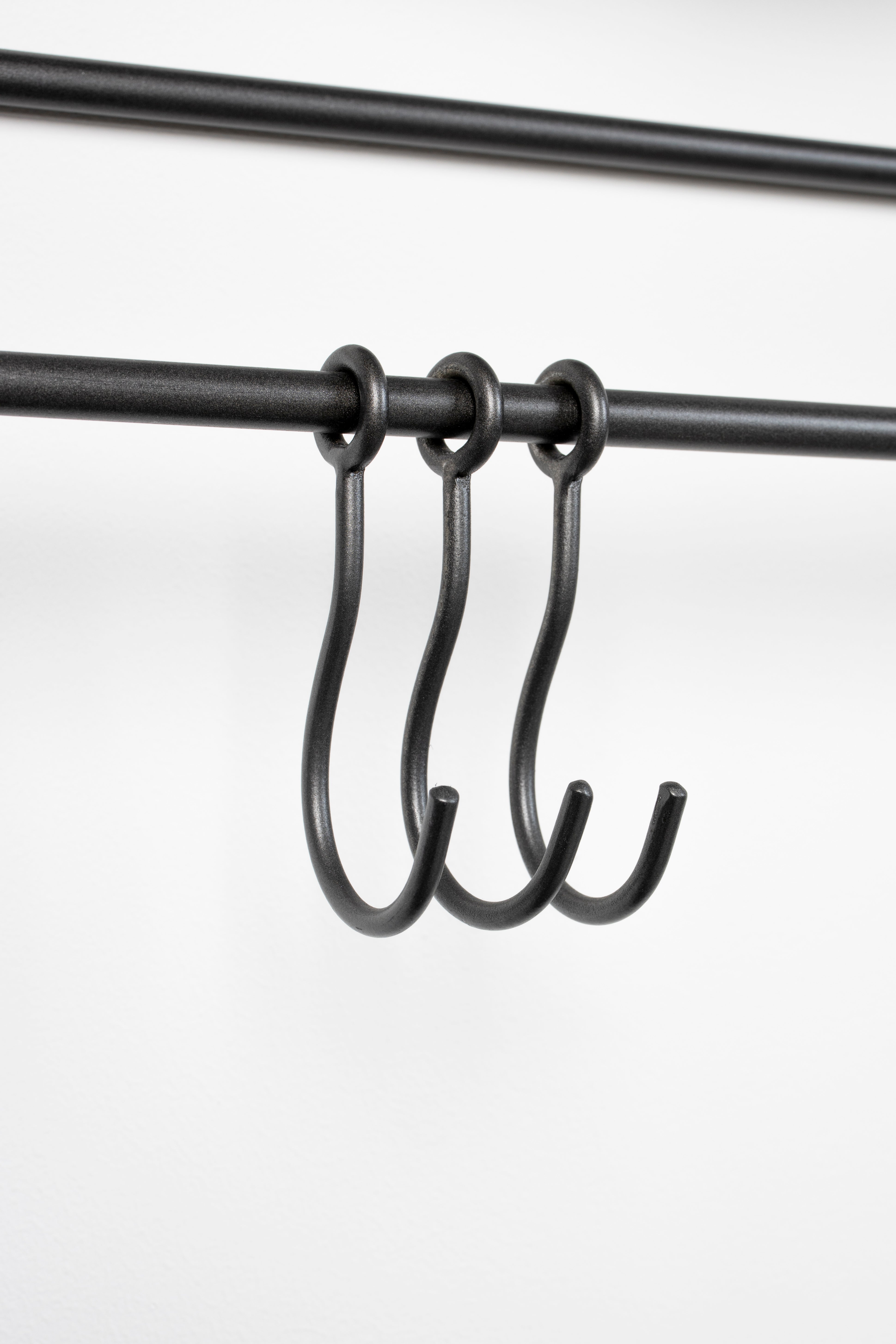 Wandgarderobe mit Spiegel DUCO schwarz