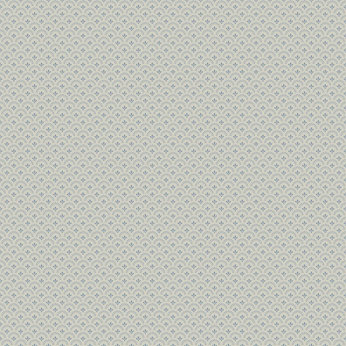 Geometric Wallpaper with Daisy Flower Motif in Gray