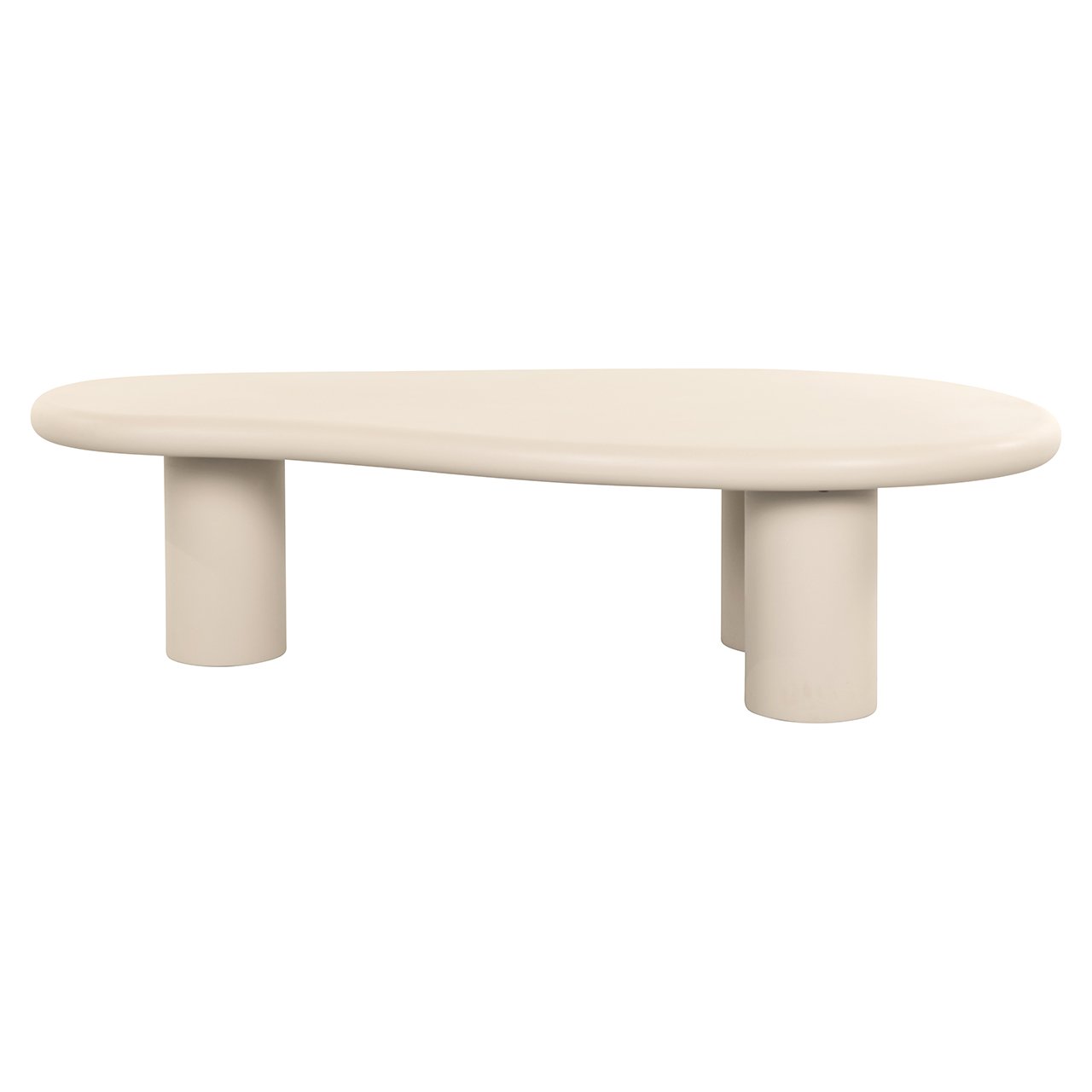 Beige CLAYTON salontafel met drie poten