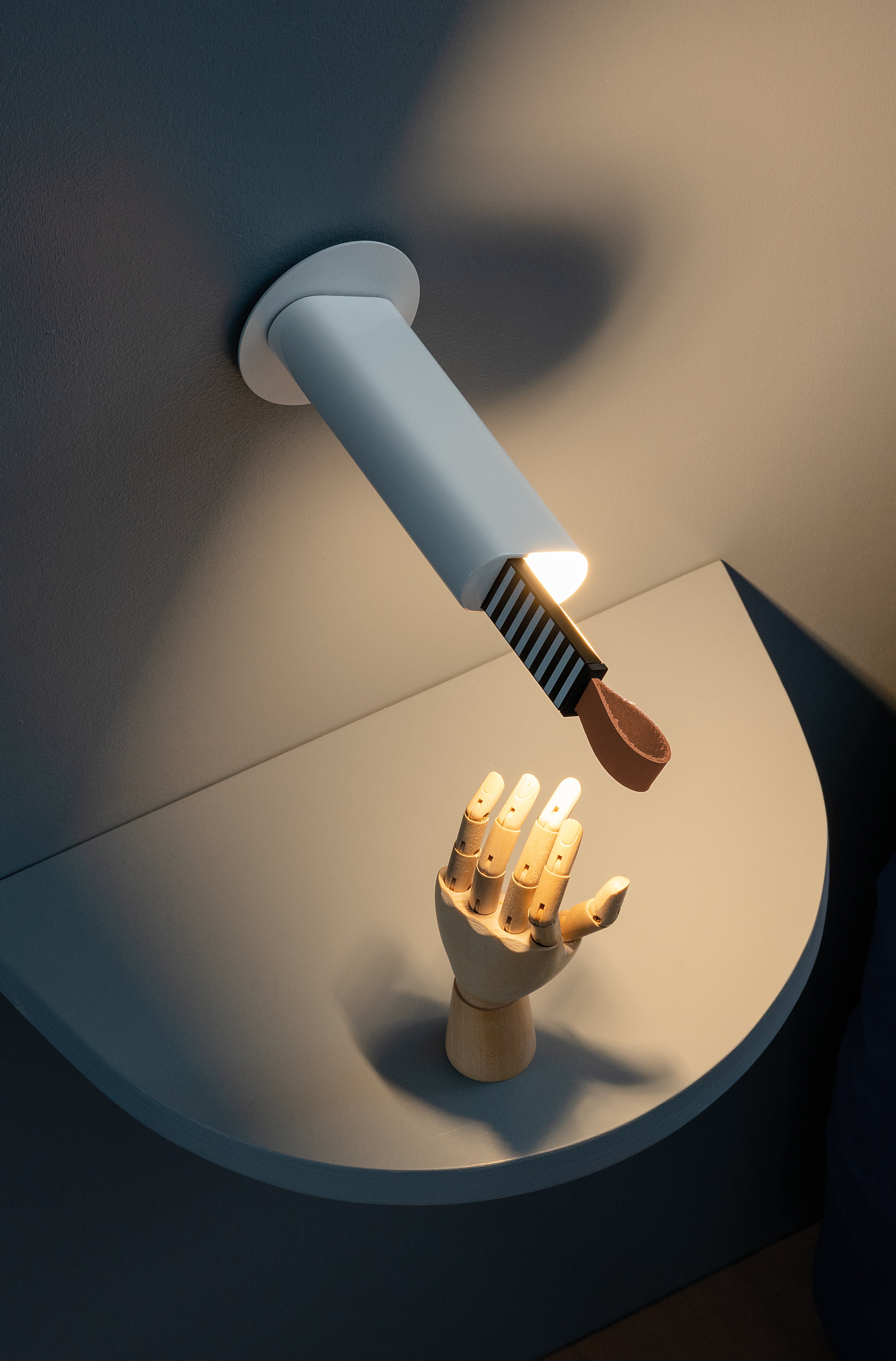 Wandlamp METRICA glanzend wit