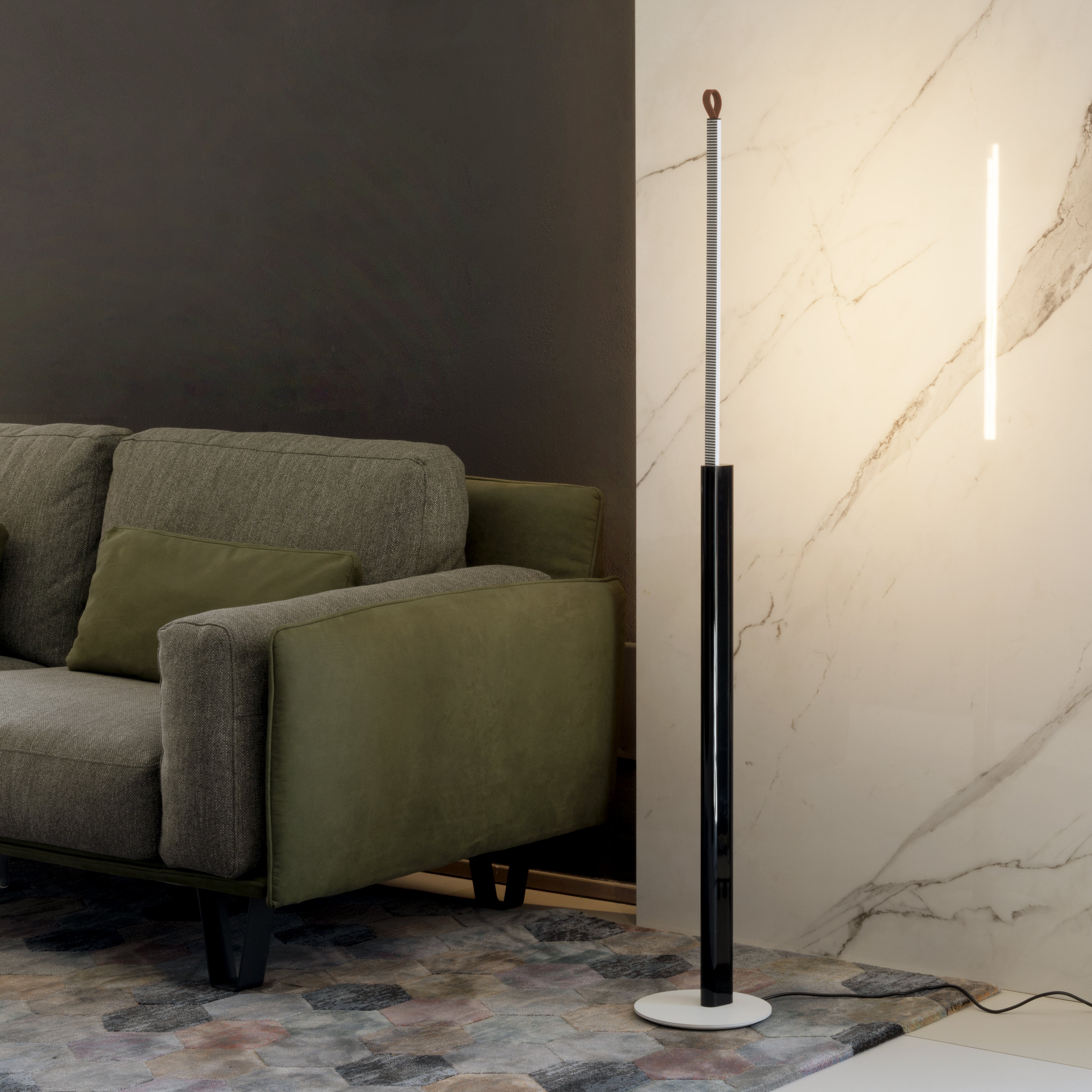 Vloerlamp METRICA glanzend wit