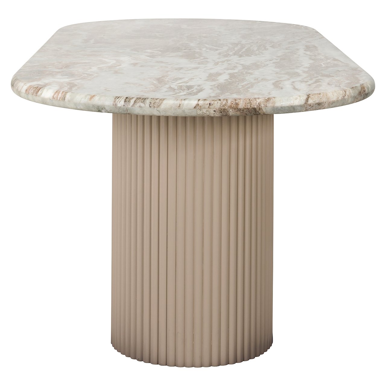CORONEL beige table with a marble top