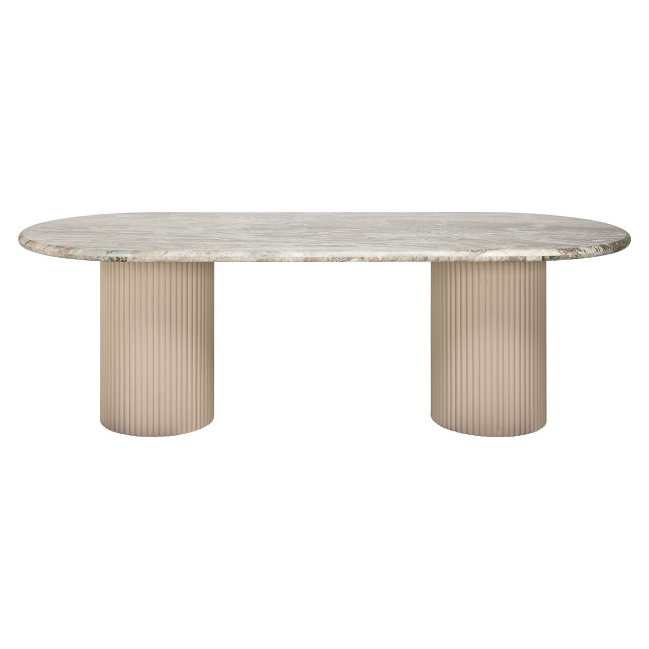 CORONEL beige table with a marble top