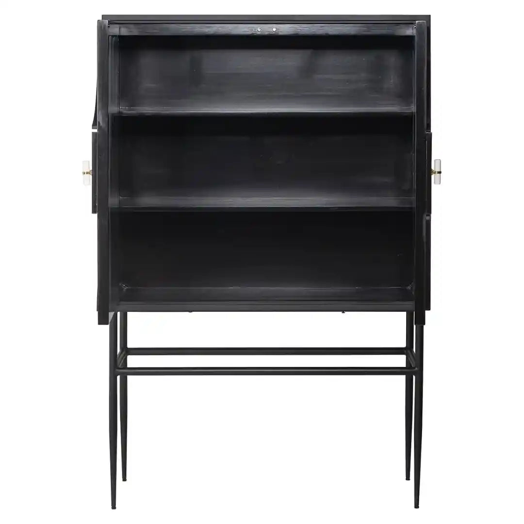 MENDOZA kast zwart met wit